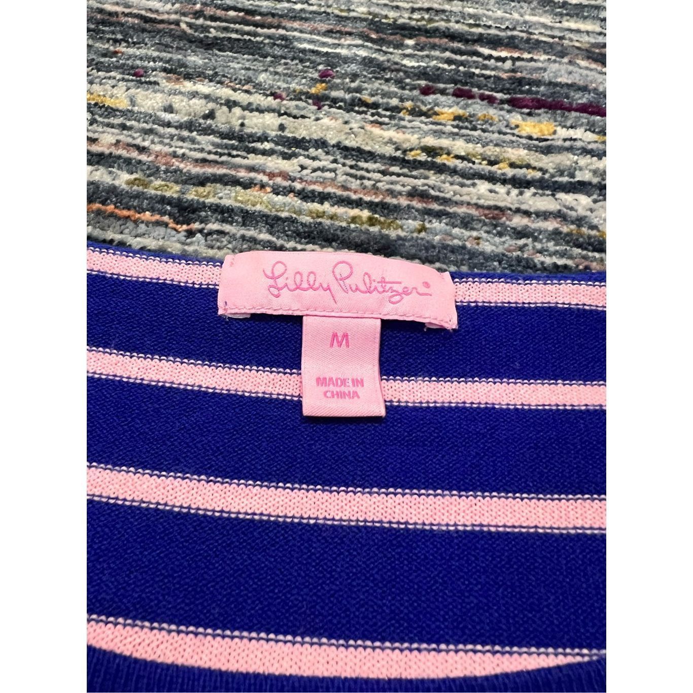 Lilly Pulitzer LILLY PULITZER Elba Sweater COASTAL SHELL STRIPE Twilight Bl Size M / US 6-8 / IT 42-44 - 6 Thumbnail