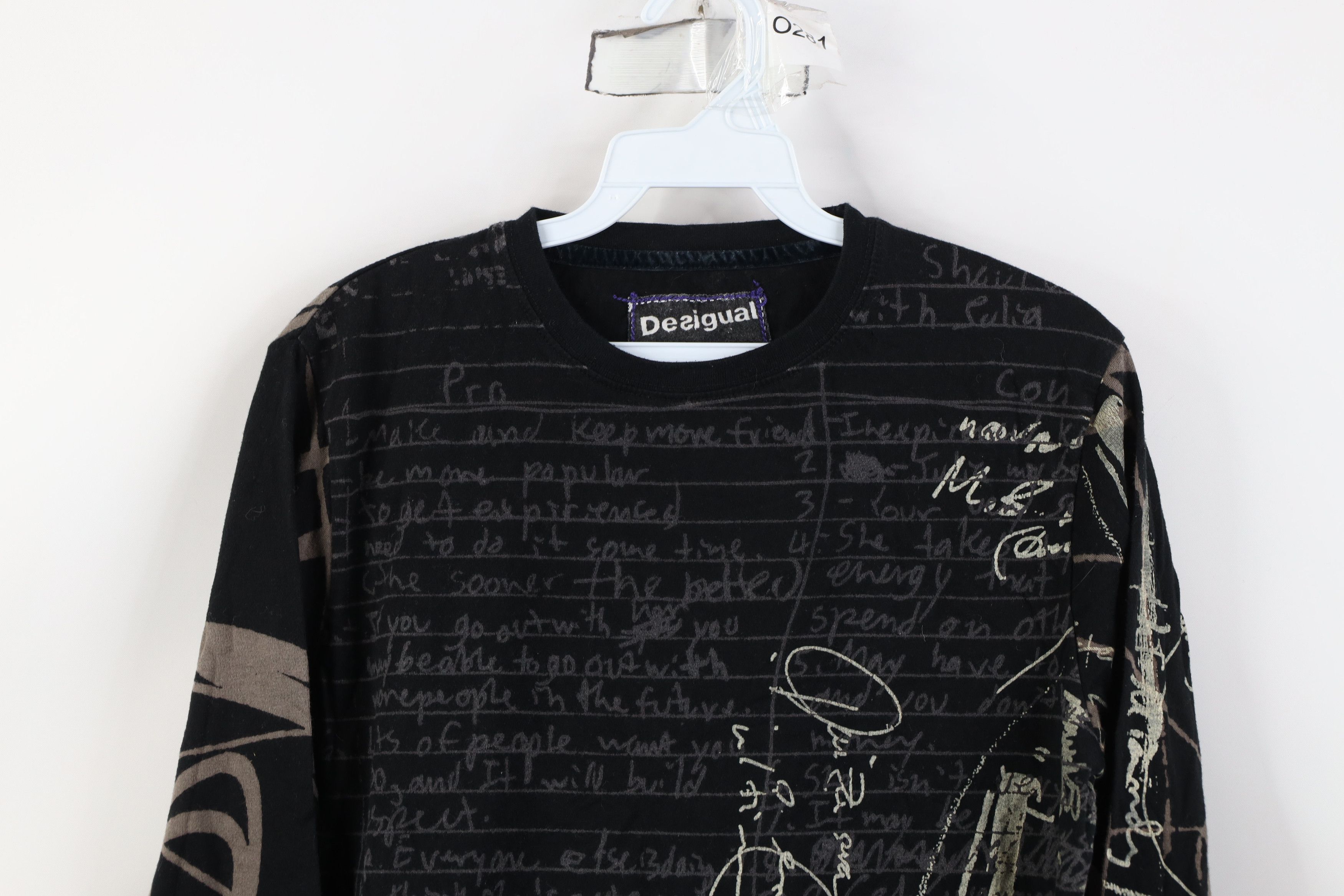 Desigual Vintage Desigual Babydoll Abstract Art Long Sleeve T-Shirt Size S / US 4 / IT 40 - 2 Thumbnail
