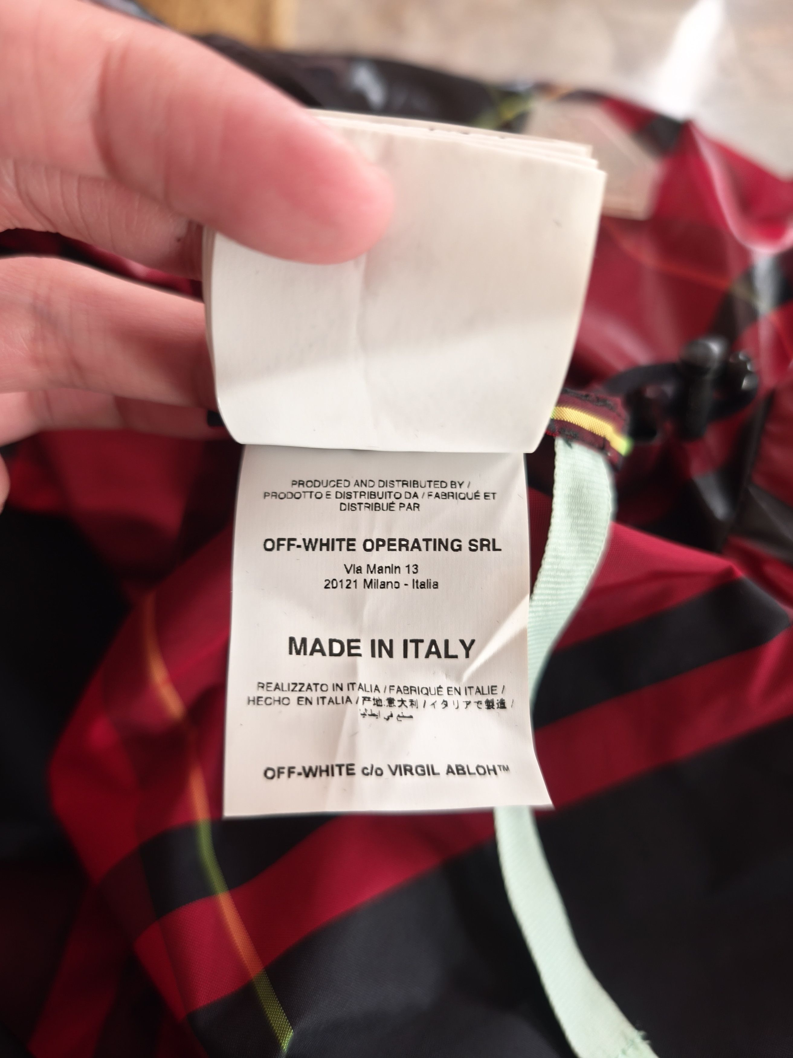 Off-White Off-White Red Checked Anorak Jacket - 19ss Size US M / EU 48-50 / 2 - 18 Thumbnail