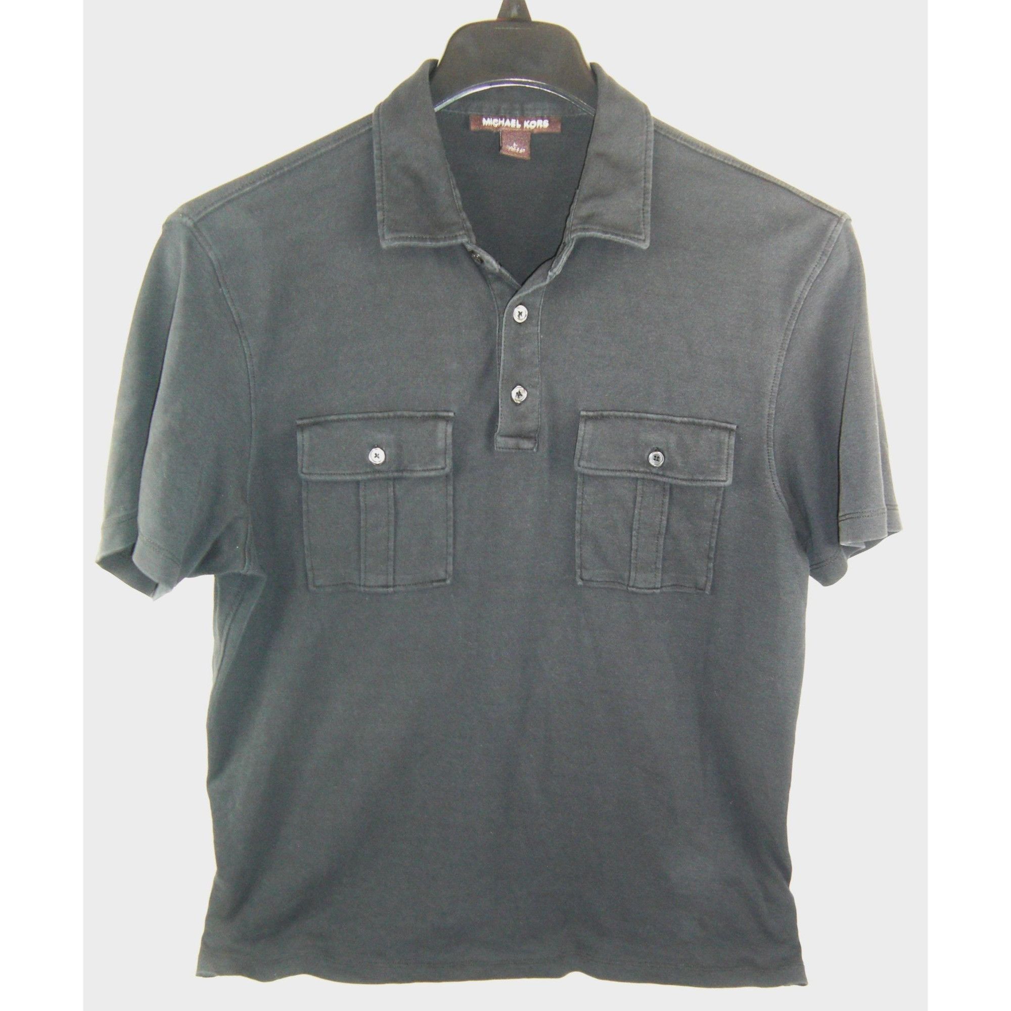 Michael Kors Michael Kors Polo Shirt Men's Large Black Solid Logo Short S Size US L / EU 52-54 / 3 - 1 Thumbnail