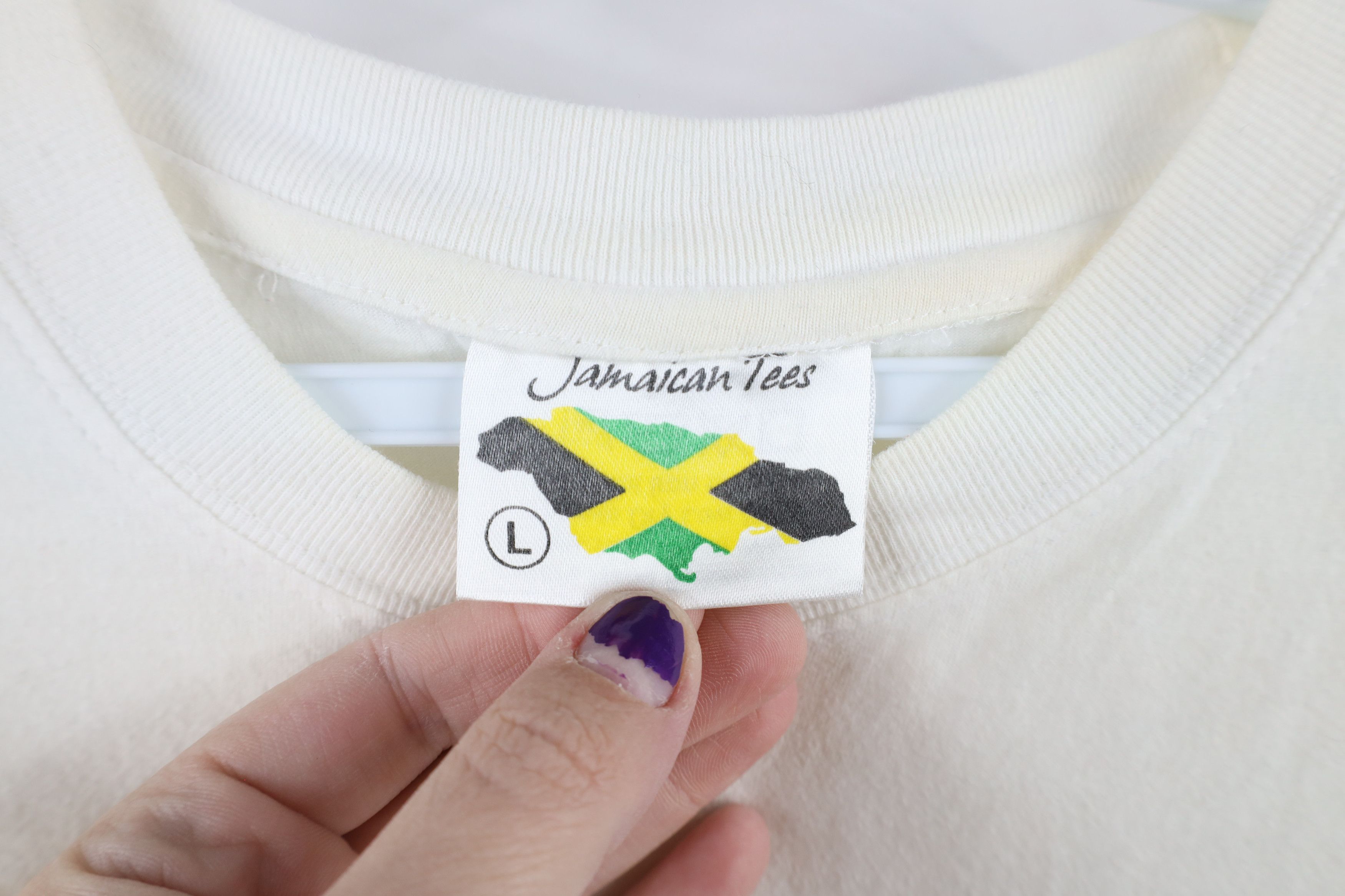 Vintage Vintage 90s Jamaica Rasta Park Short Sleeve T-Shirt White Size US M / EU 48-50 / 2 - 6 Thumbnail