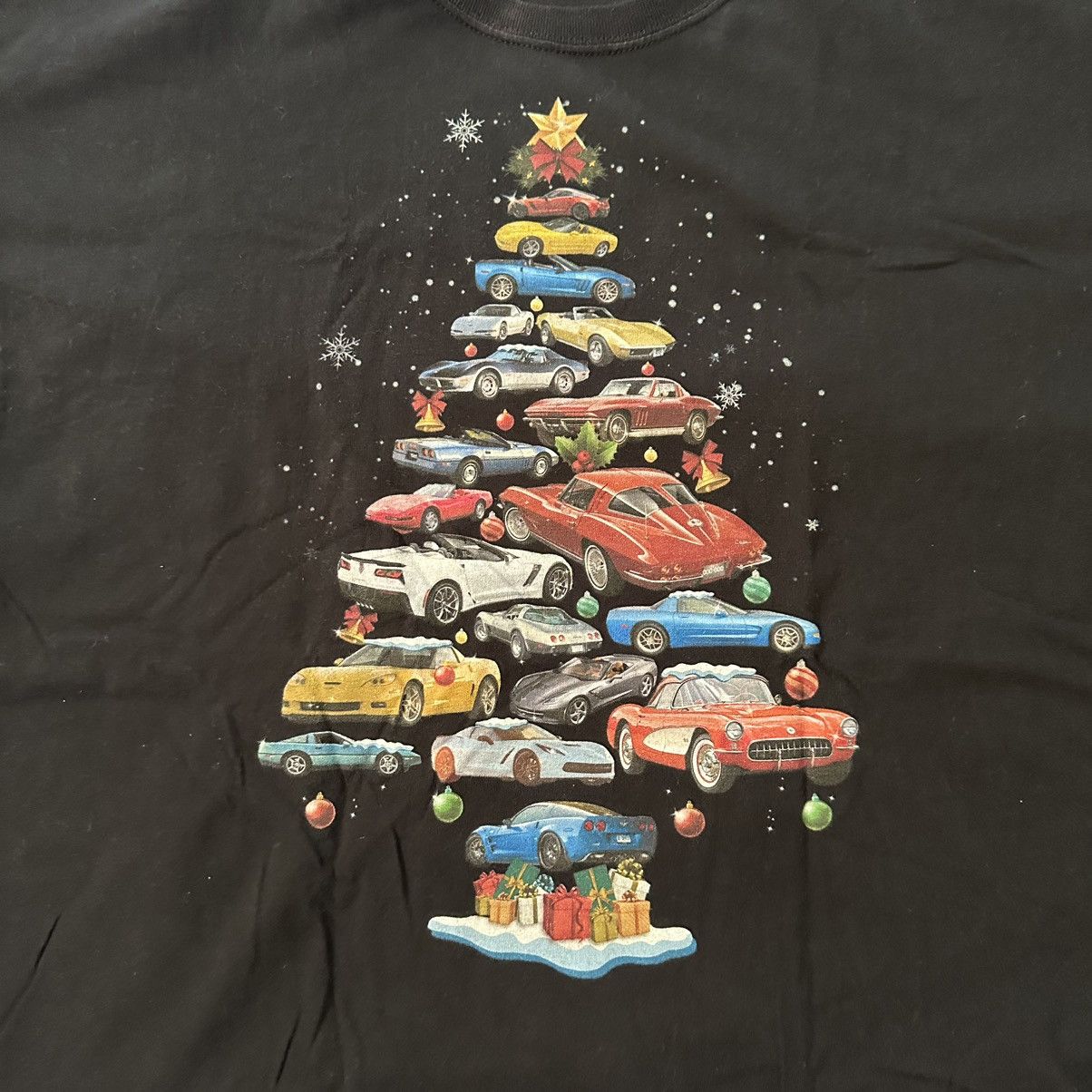 Vintage VINTAGE CHRISTMAS CORVETTE T SHIRT Size US XL / EU 56 / 4 - 2 Thumbnail