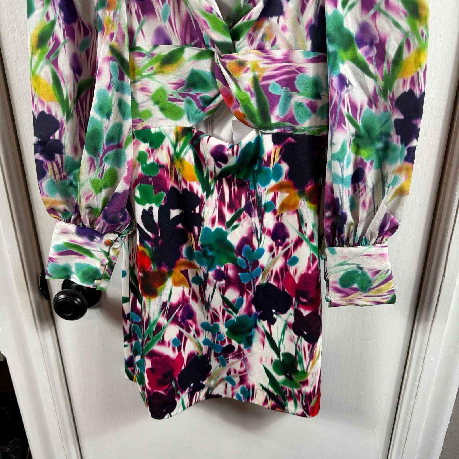 Badgley Mischka One 33 Social BADGLEY MISCHKA Peek a boo sweetheat neck vio Size M / US 6-8 / IT 42-44 - 6 Thumbnail