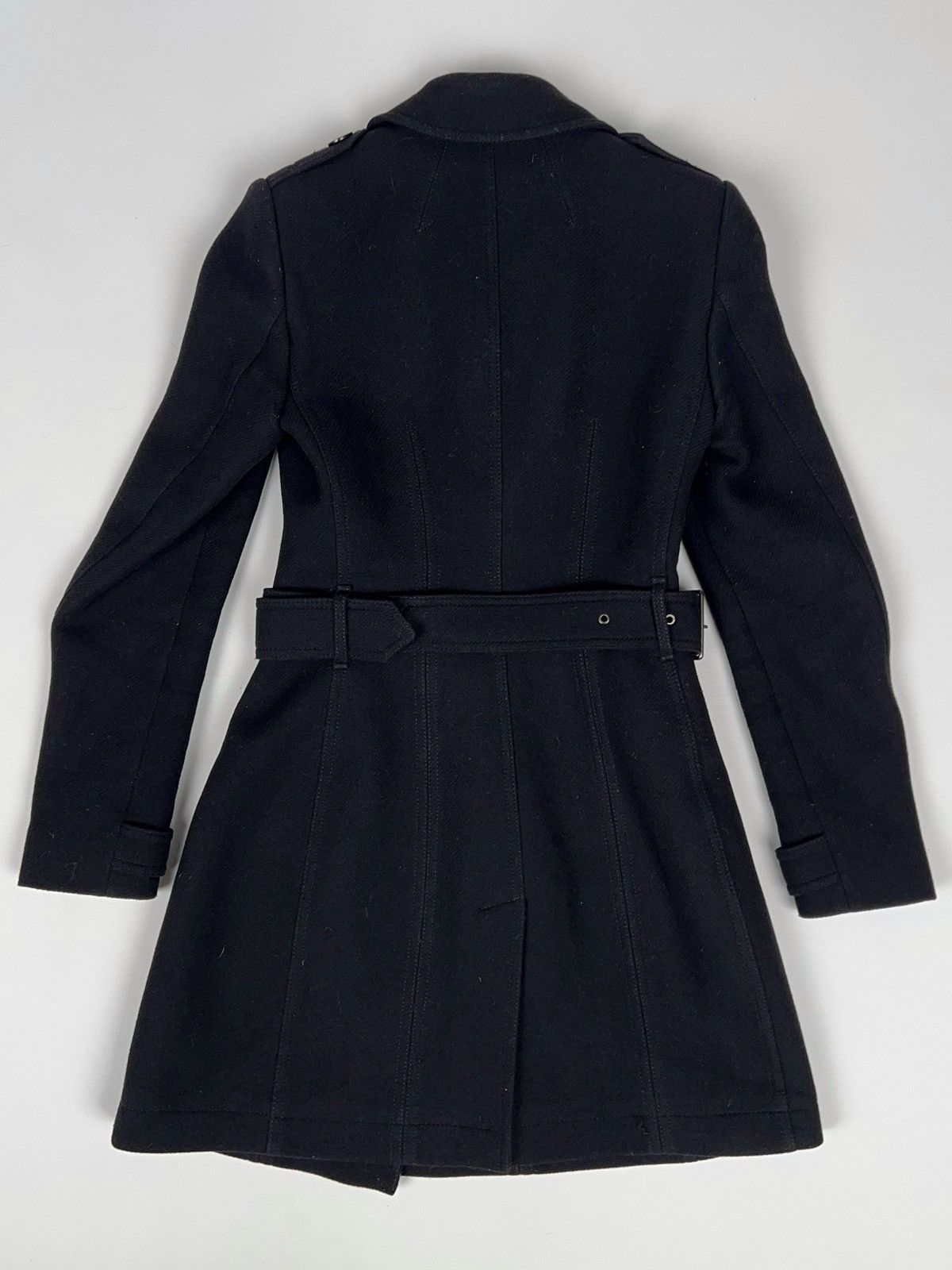 Burberry Burberry Brit Belted Wool Cashmere Coat Jacket Size XS / US 0-2 / IT 36-38 - 4 Thumbnail