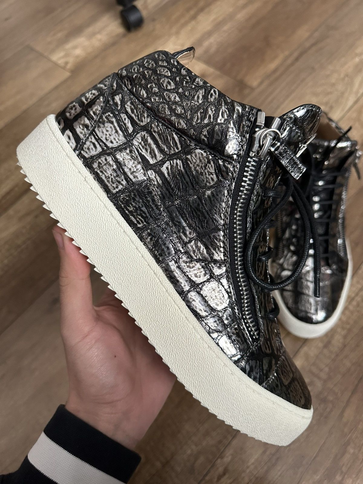 Giuseppe Zanotti Giuseppe Zanotti Kriss High Top Sneakers Shoes Size US 9 / EU 42 - 6 Thumbnail