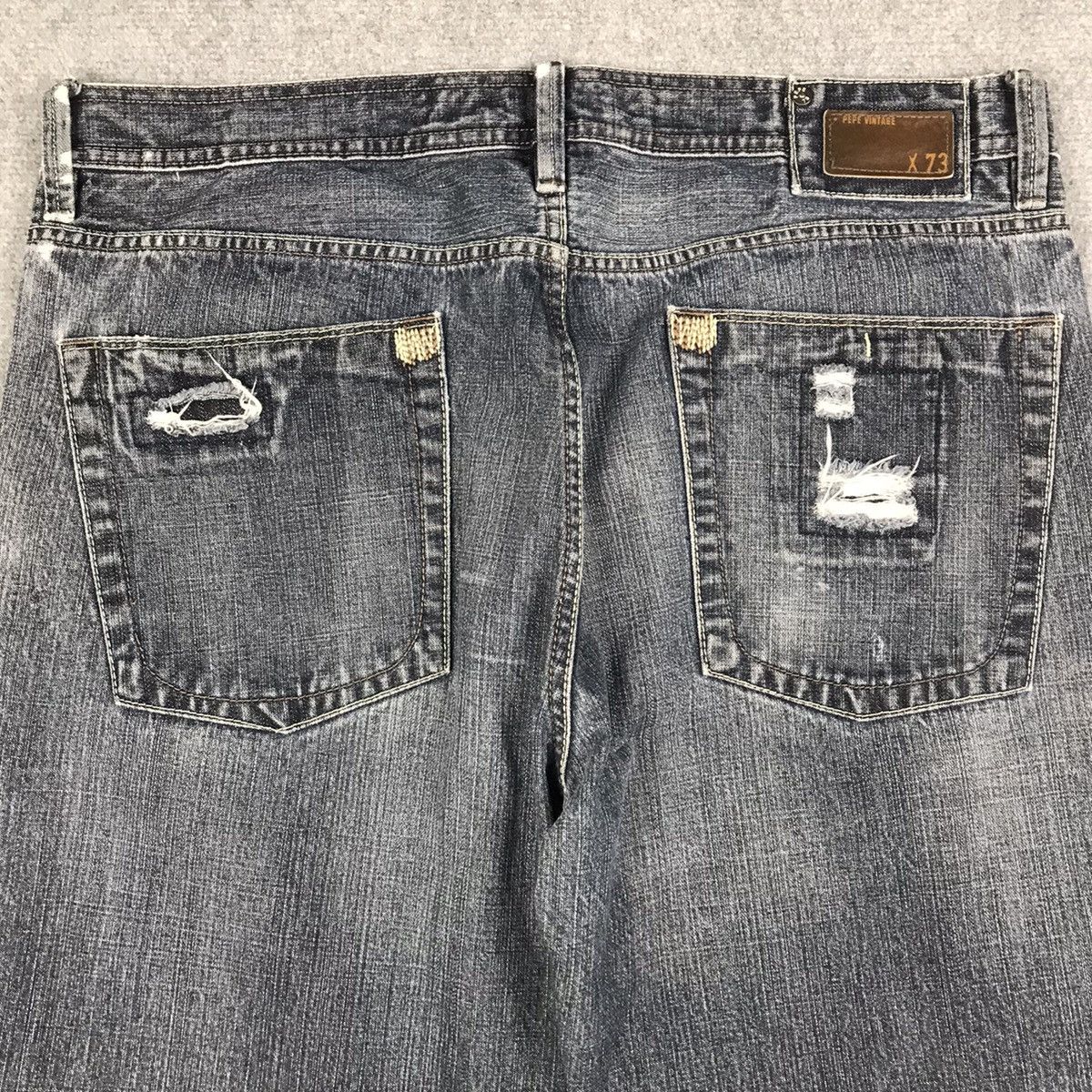 Japanese Brand RIPPED DISTRESSED PEPE JEANS BAGGY PANTS Size US 38 / EU 54 - 11 Thumbnail