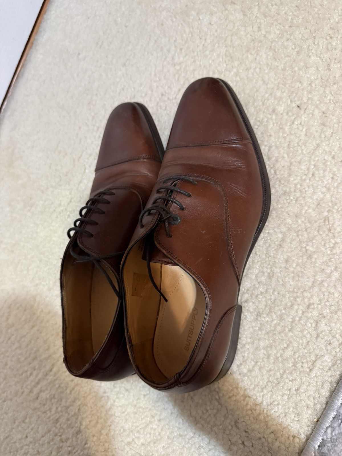Suitsupply SuitSupply Brown Leather Cap Toe Dress Shoes Size 8.5 Size US 8.5 / EU 41-42 - 8 Thumbnail