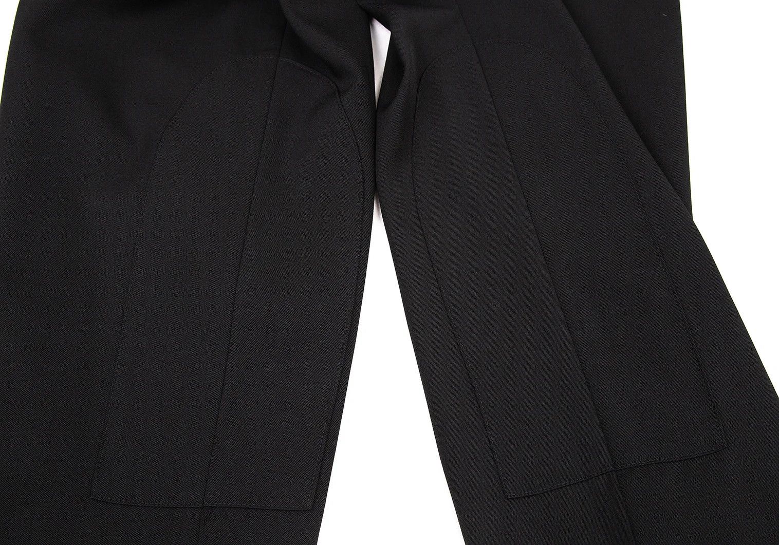 Jean Paul Gaultier Junior Gaultier Black Gabardine Zip Knee Patch Pants Size US 34 / EU 50 - 7 Thumbnail