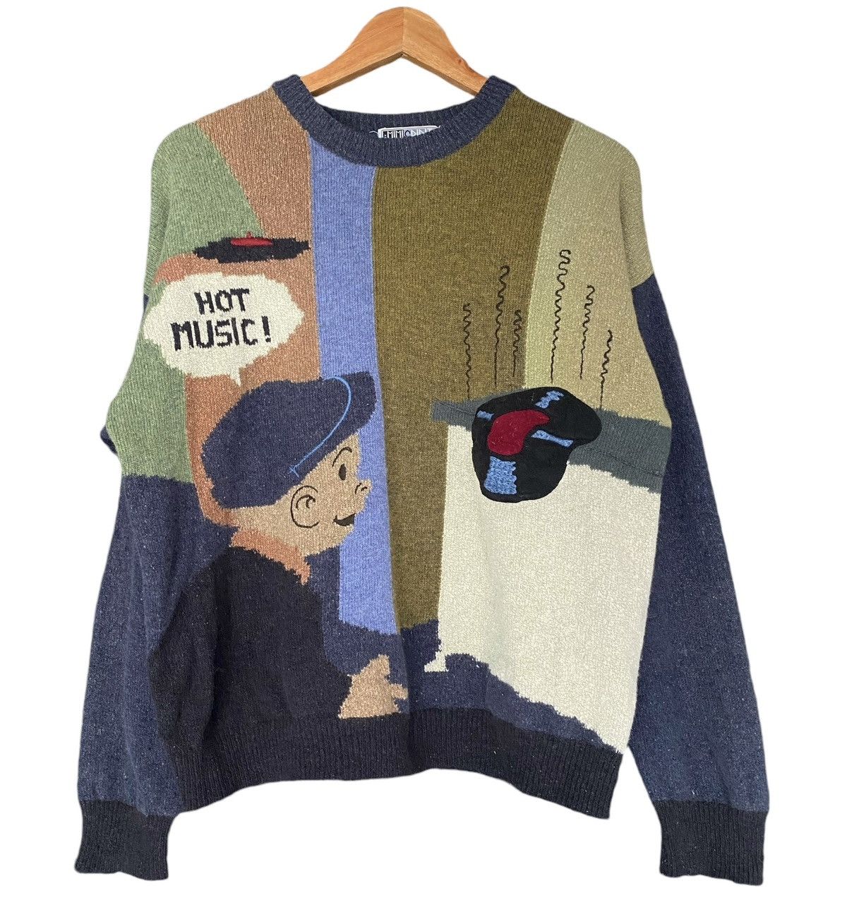 Vintage Rare MIMI SPIRIT Embroidery knitwear CrewNeck Size US L / EU 52-54 / 3 - 1 Thumbnail