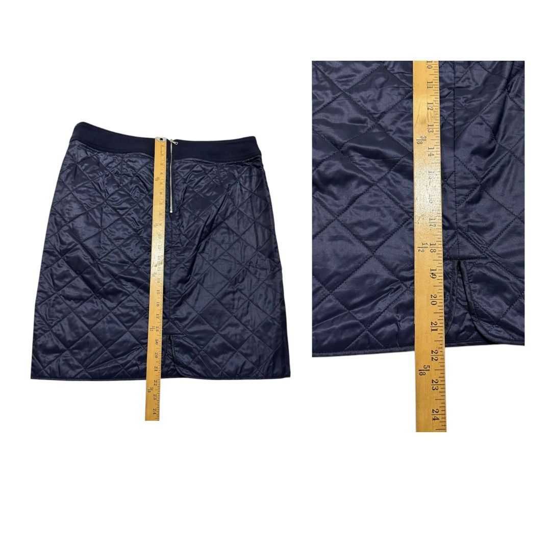 Dries Van Noten Dries Van Noten Blue Quilted Straight Skirt, Size 42EU Size 30" / US 8 / IT 44 - 10 Thumbnail