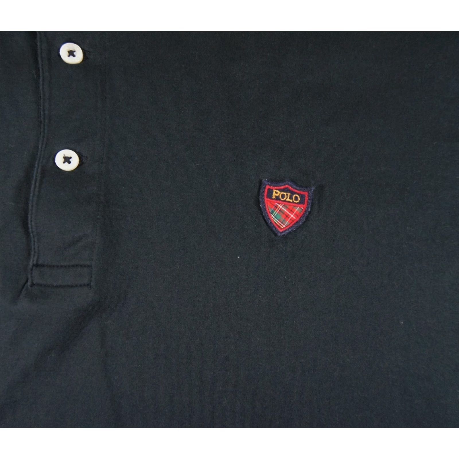 Ralph Lauren VINTAGE Polo Golf Ralph Lauren Shirt Mens XL Black Short Sleeve Crest Logo Pima Cotton Polo Men's XL Black Crest Logo 90s/Preppy Size US XL / EU 56 / 4 - 3 Thumbnail