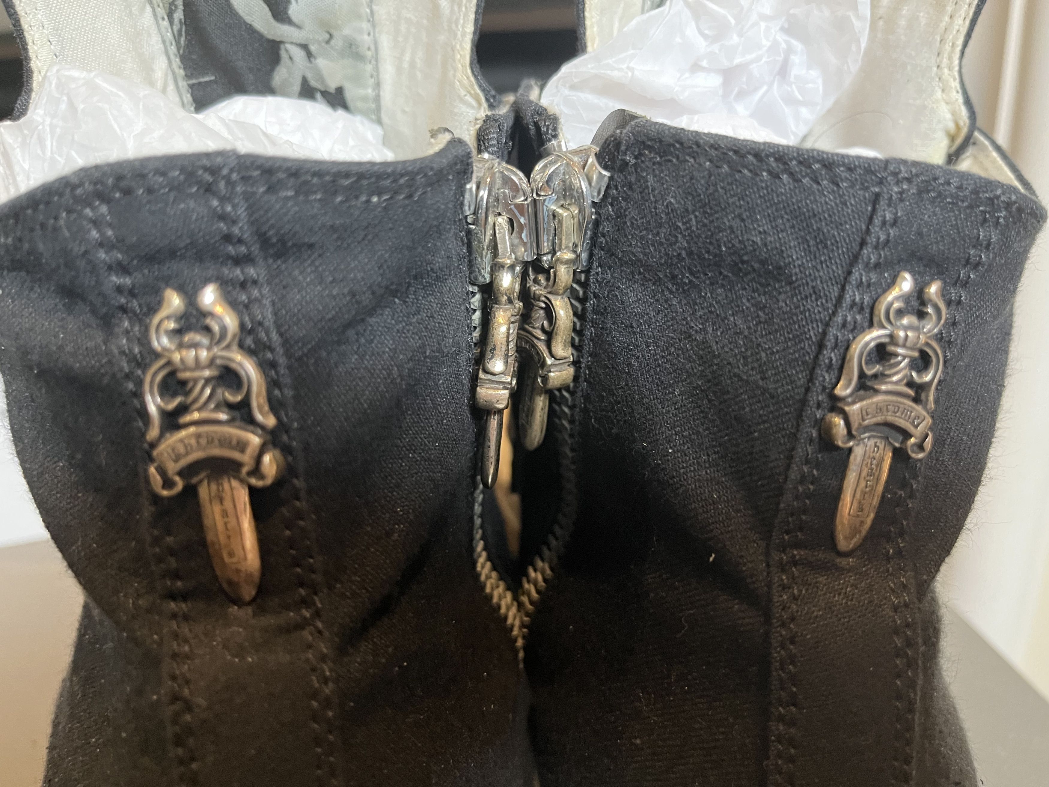 Chrome Hearts × Rick Owens RICK OWENS CHROME HEARTS RAMONES, BLACK TOE, STAPLE HEEL Size US 11 / EU 44 - 7 Thumbnail