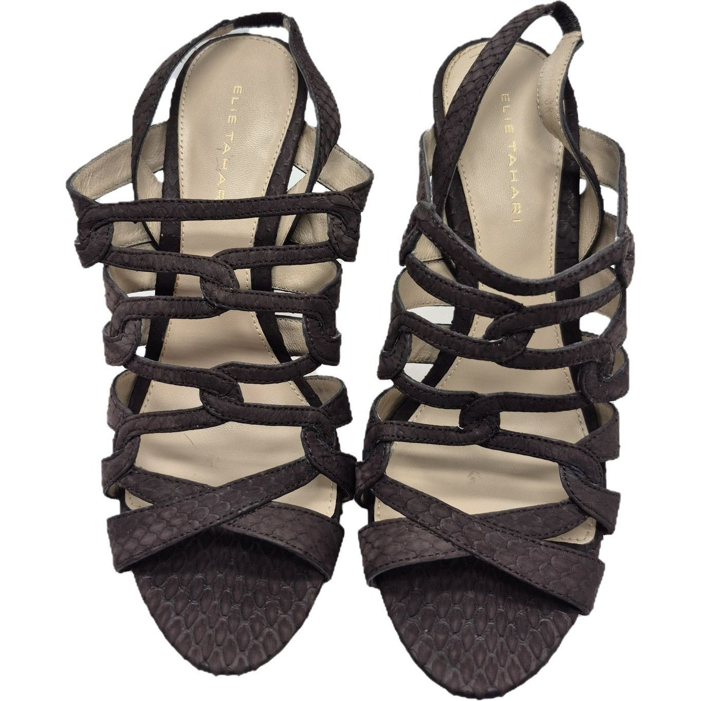 Elie Tahari Elie Tahari Meredith Wedge Suede Heeled Sandals Brown 8 Size US 8 / IT 38 - 2 Thumbnail