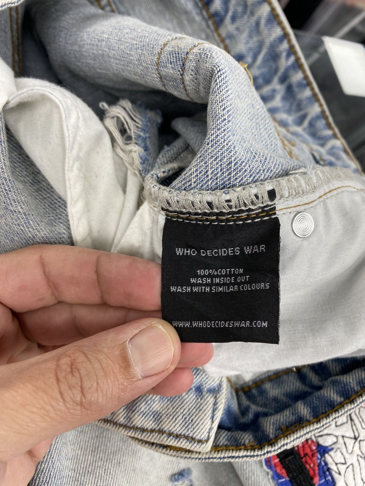 Who Decides War Who Decides War stained glass denim jeans 36 authentic Size US 36 / EU 52 - 14 Thumbnail