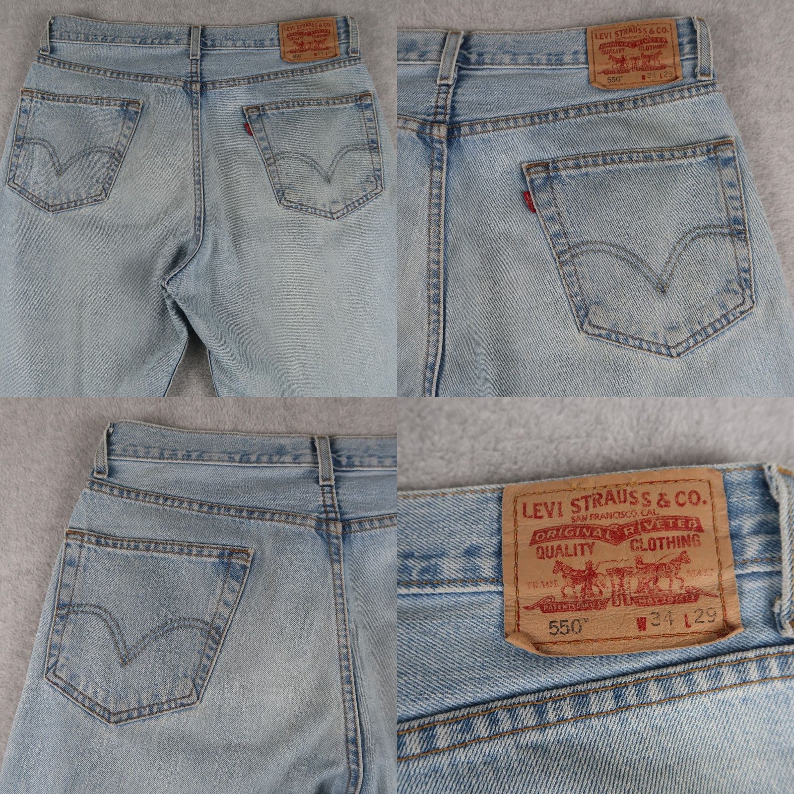 Levi's VINTAGE Levi's Jeans 550 Men 34x29 Relaxed Fit Denim Blue 550 USA 5-Pocket Men Size US 34 / EU 50 - 10 Thumbnail