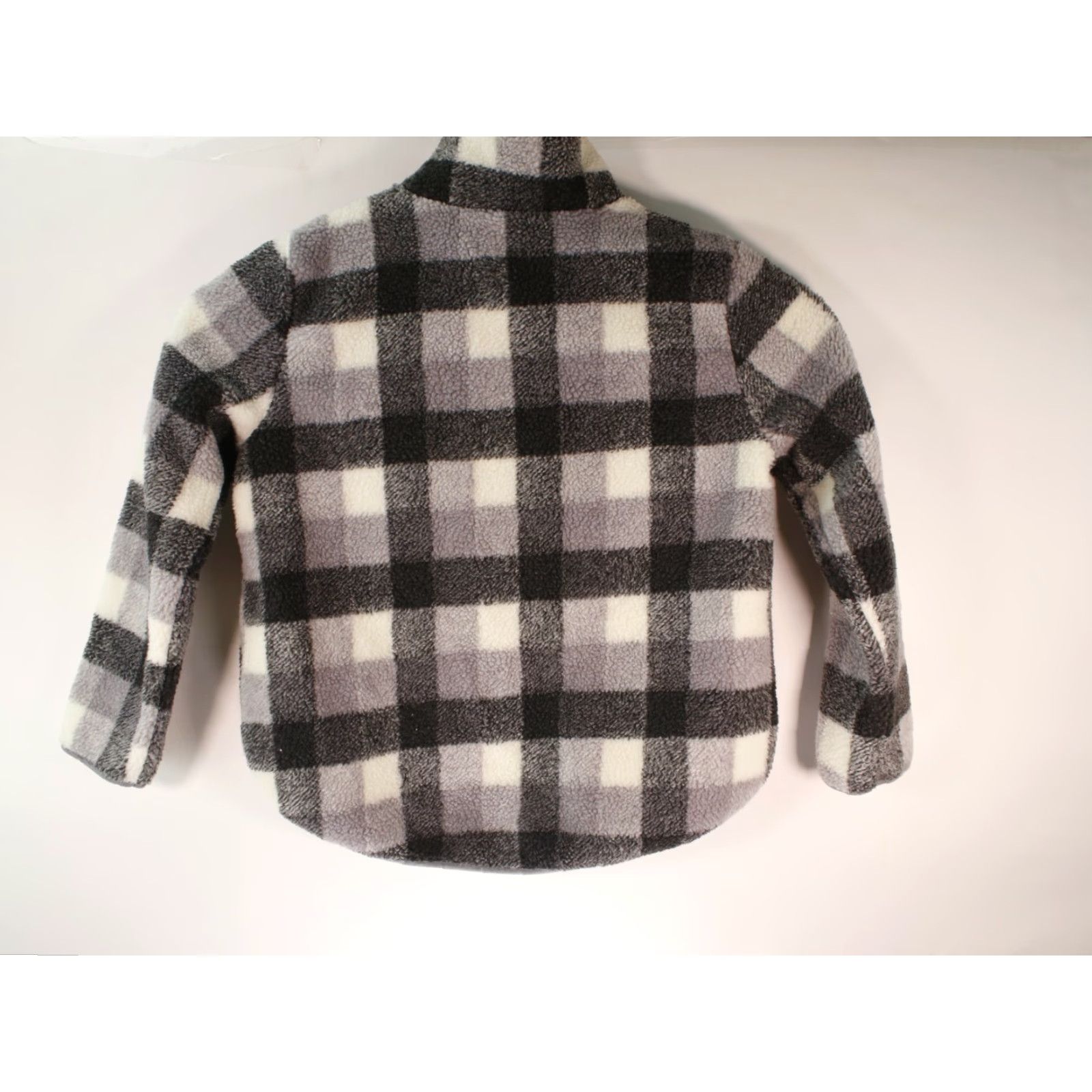 Vintage Angashion Women's Black and White Checkered Buffalo 1/4 Zip Jacket XL White Black Buffalo Checkered Fleece Warm Casual Women's XL Angashion Size XL / US 12-14 / IT 48-50 - 5 Thumbnail