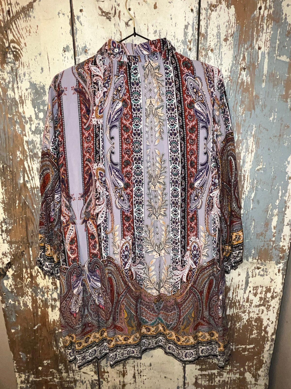 Designer Entro Boho Dress, size Large, knee-length Size L / US 10 / IT 46 - 4 Thumbnail