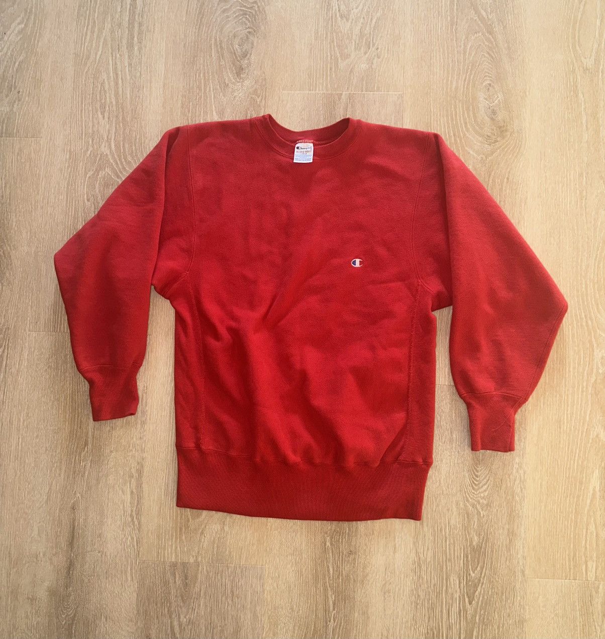 Champion × Vintage Vintage 90’s Reverse Weave Red Champion Sweatshirt Size US L / EU 52-54 / 3 - 1 Thumbnail