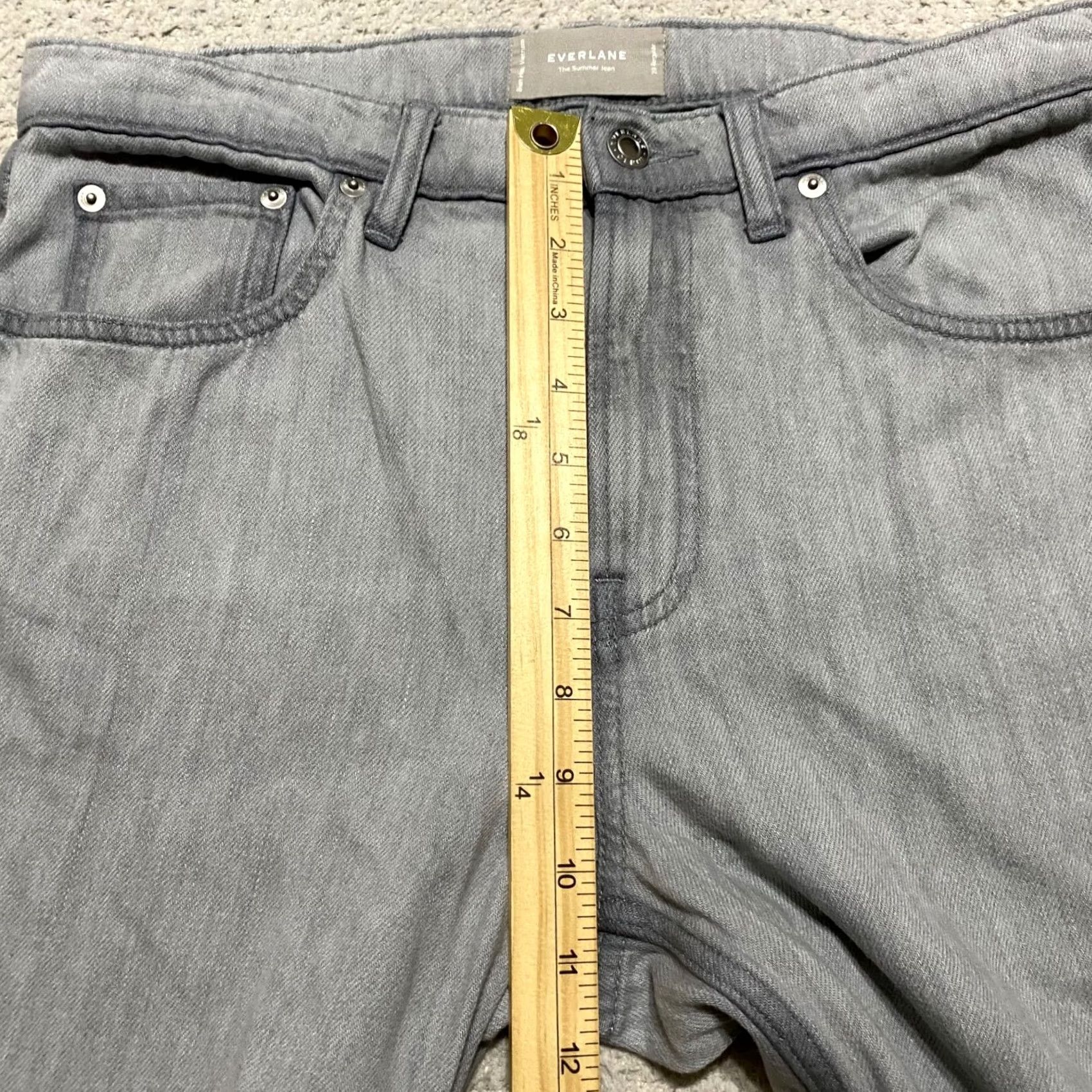 Everlane Everlane Jeans Womens sz 29 Gray Denim Straight Leg High Rise Medium Wash Size 29" - 7 Thumbnail