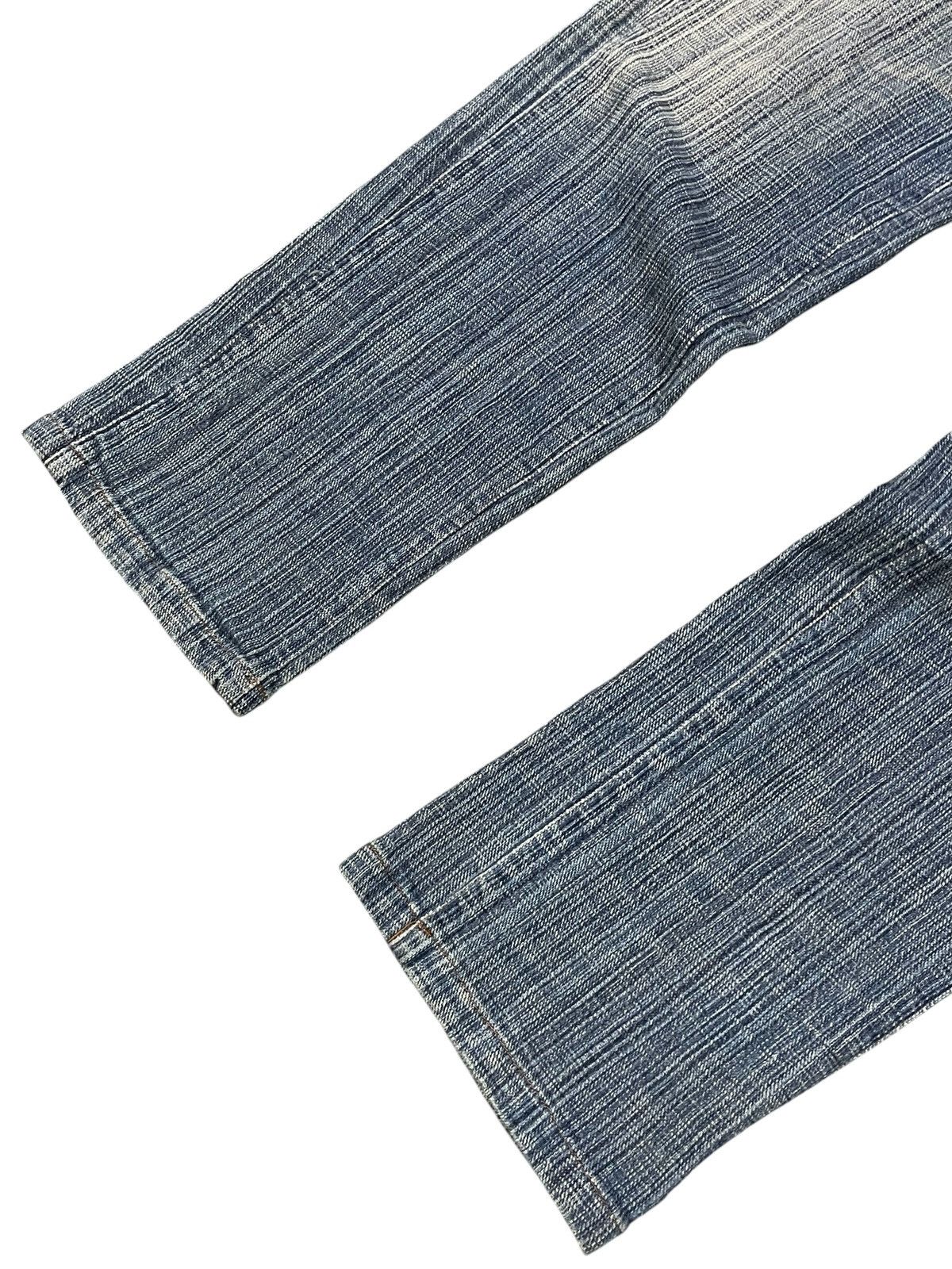Blue Blue Japan × Hysteric Glamour × Japanese Brand Gumu International Indigo Wash Hand Stripped Woven Jeans Size US 30 / EU 46 - 5 Thumbnail