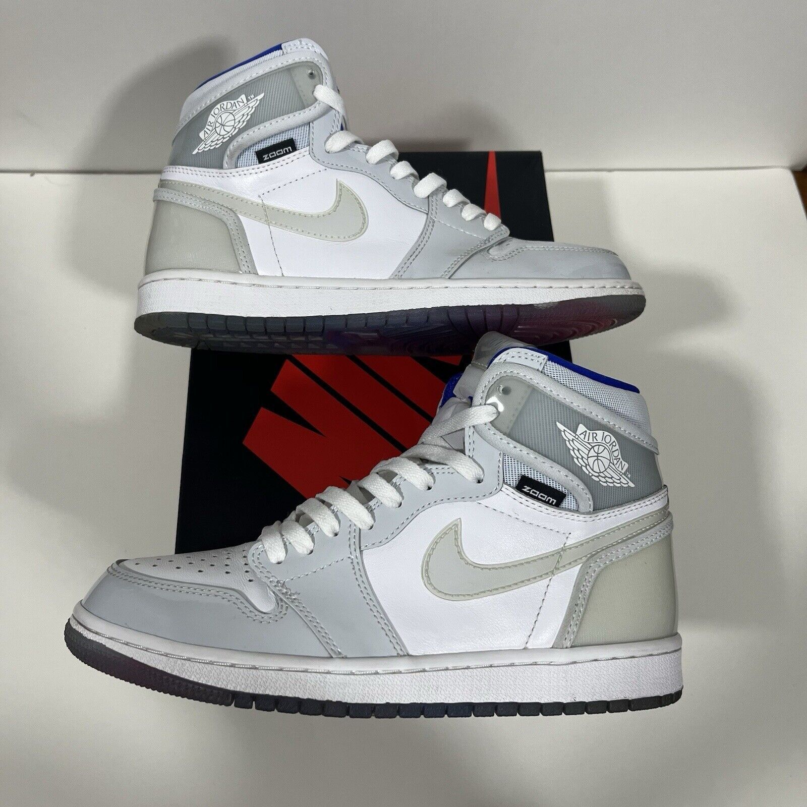 Jordan Brand Size 8M = 9.5 Women’s- Air Jordan 1 Zoom High Racer Blue Size US 8 / EU 41 - 2 Thumbnail