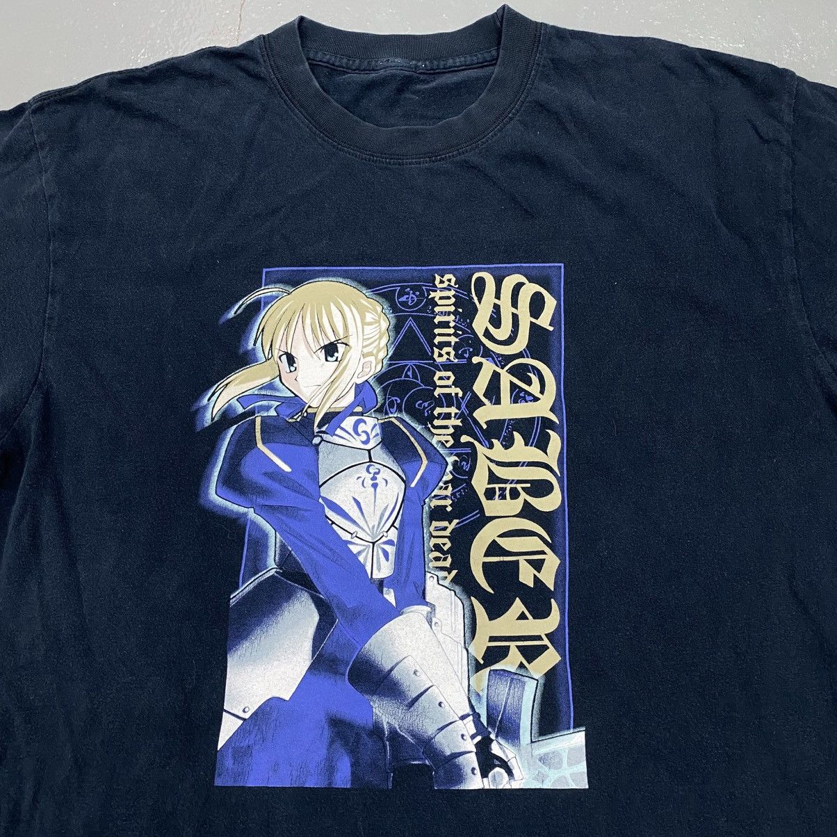 Anime Vintage Y2K Fate Stay Night Saber Promo Tee Cospa Manga Size US XL / EU 56 / 4 - 1 Thumbnail