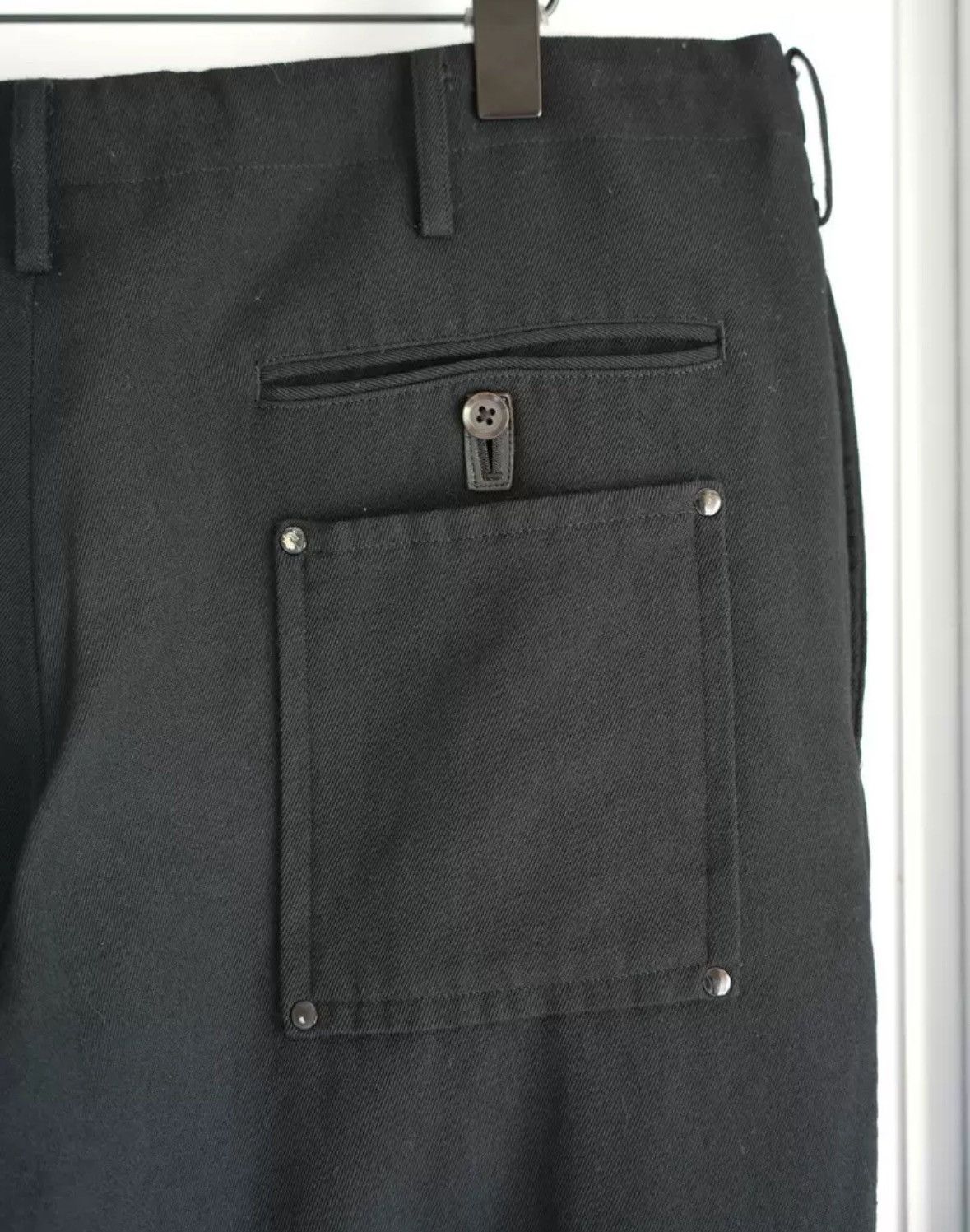 Yohji Yamamoto Yohji Yamamoto 05aw rivet spliced leather drawstring pants Size US 36 / EU 52 - 5 Thumbnail
