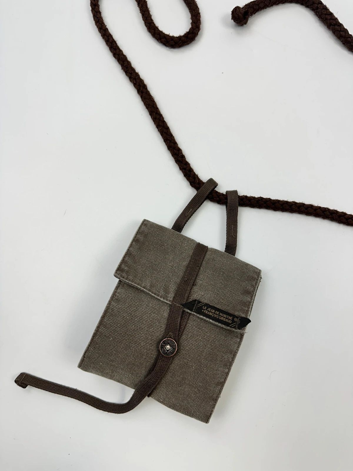 Marithe + Francois Girbaud Marithé + François Girbaud 90’s Brown Canvas Pouch Bag Size ONE SIZE - 6 Thumbnail