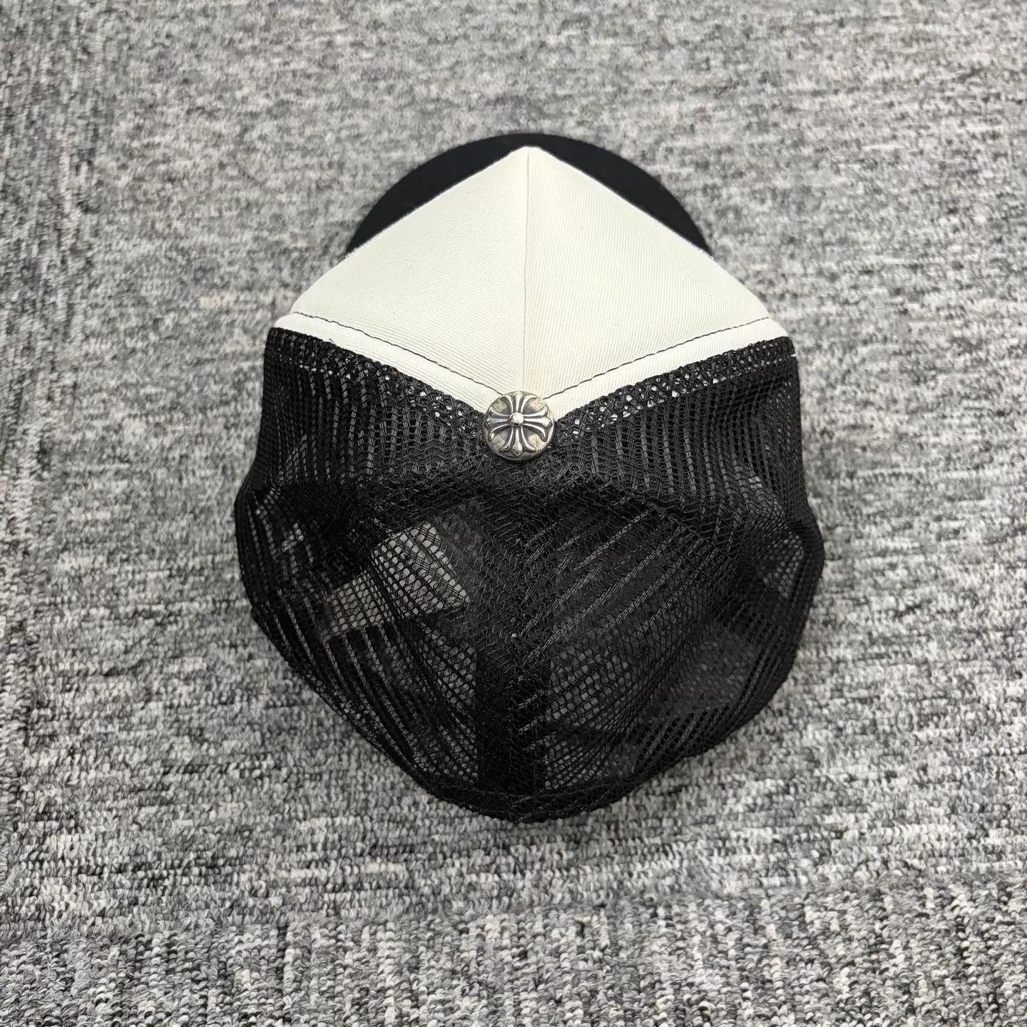 Chrome Hearts CH New B&W Colorblock Sanskrit & Profanity Embrd Trucker OS Size ONE SIZE - 4 Thumbnail