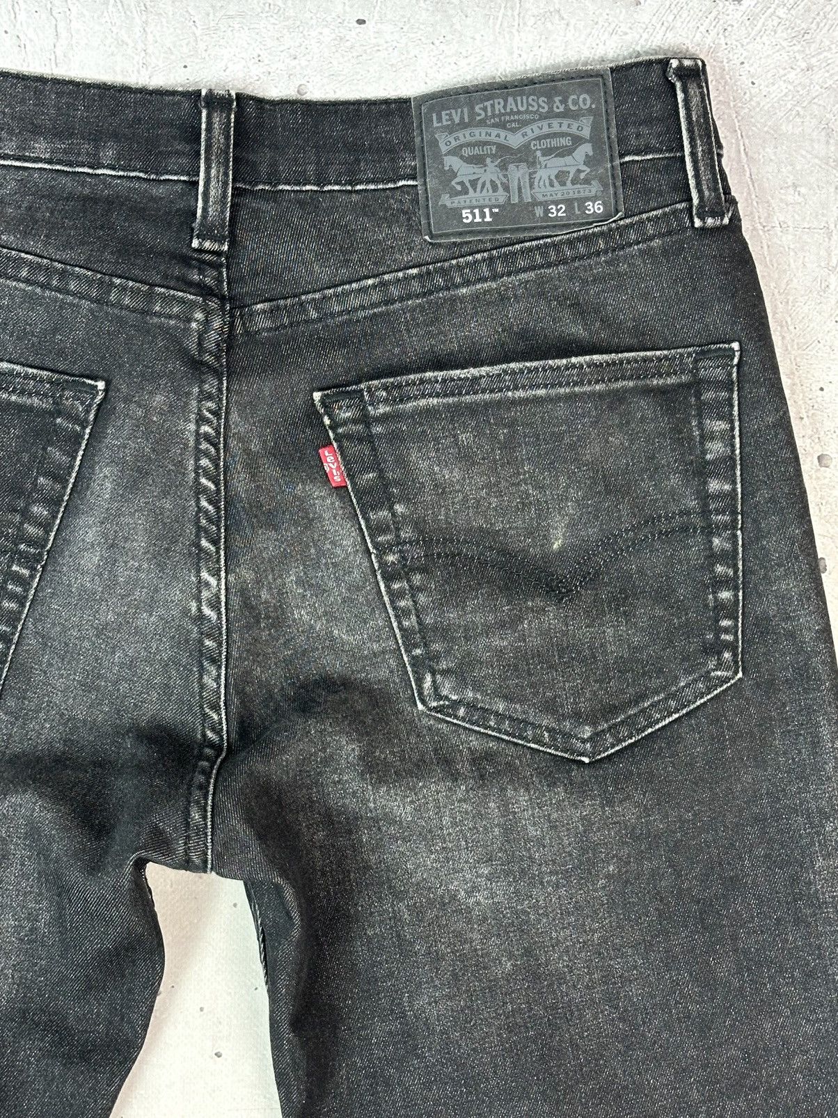 Levi's Levi’s 511 Grey Washed Cotton Straight Men’s Jeans Size US 32 / EU 48 - 11 Thumbnail