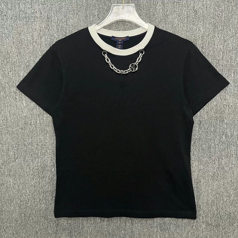 Louis Vuitton LV SS24 Chain Trim Short Sleeve Top - dmc Size US XS / EU 42 / 0 - 1 Thumbnail