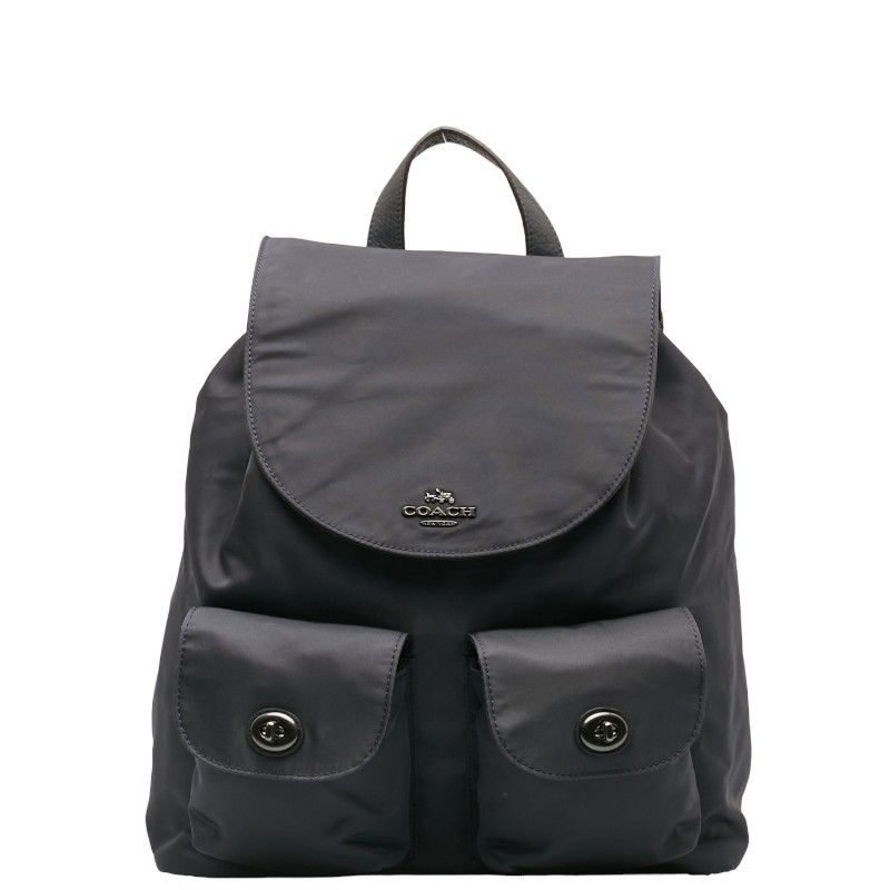 image of Coach Nylon Multipocket Backpack in Black, Women's