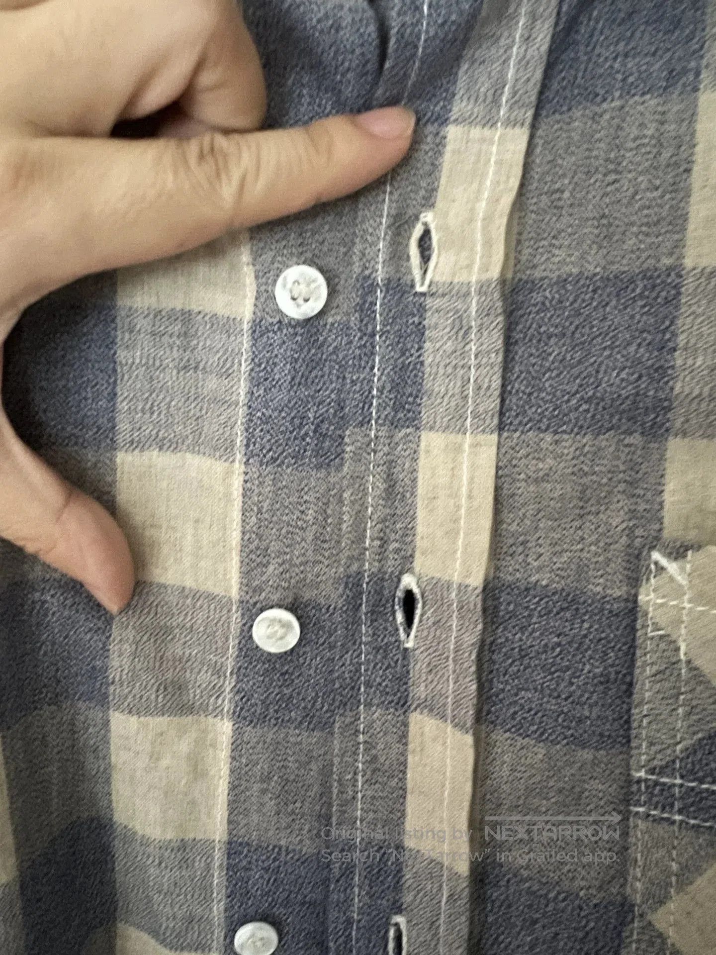 3sixteen 3SIXTEEN Vintage Blue Pepper Salt Shirt. Size US S / EU 44-46 / 1 - 2 Thumbnail