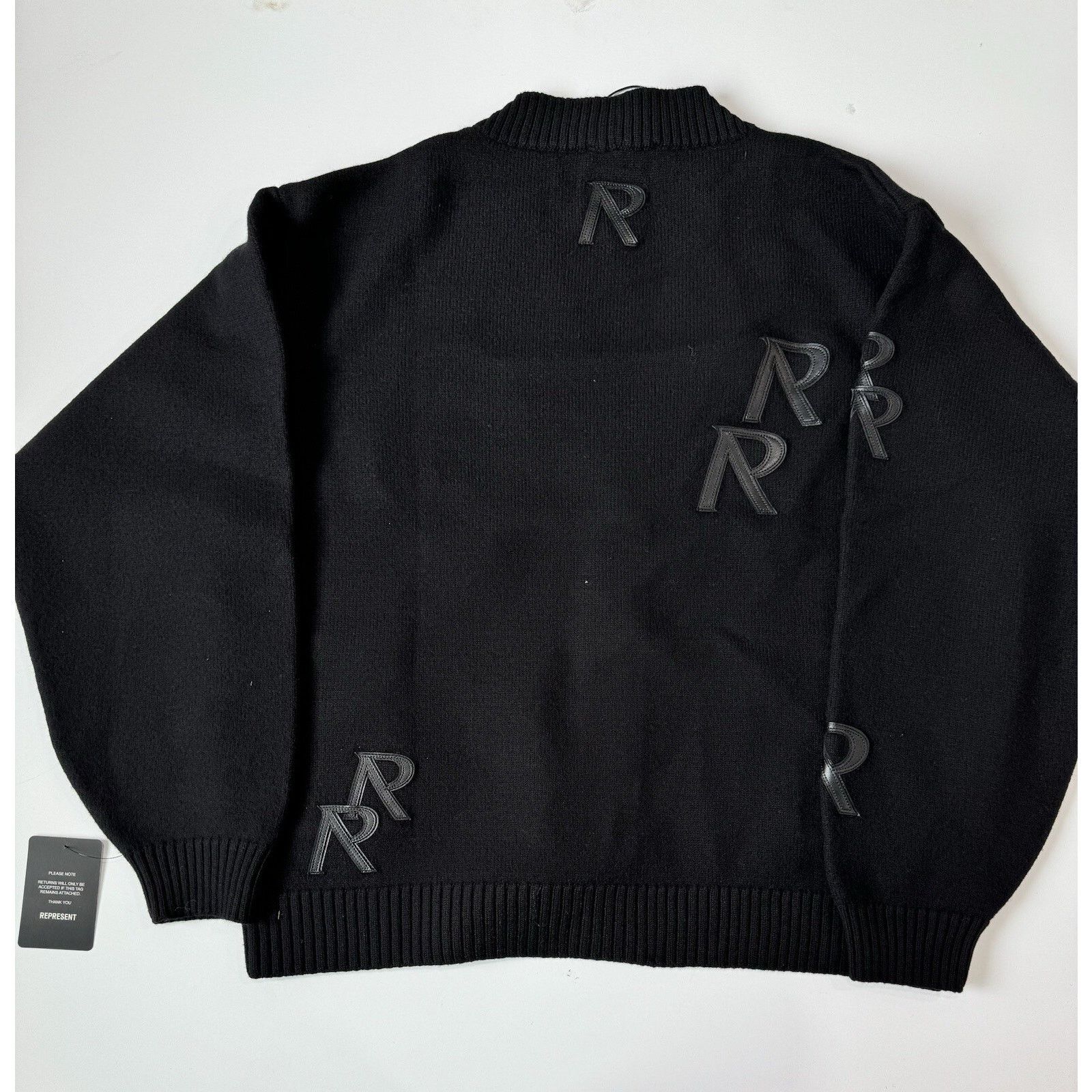 Represent Clo. Represent Applique Knit Cardigan XL in Black Size US XL / EU 56 / 4 - 2 Thumbnail