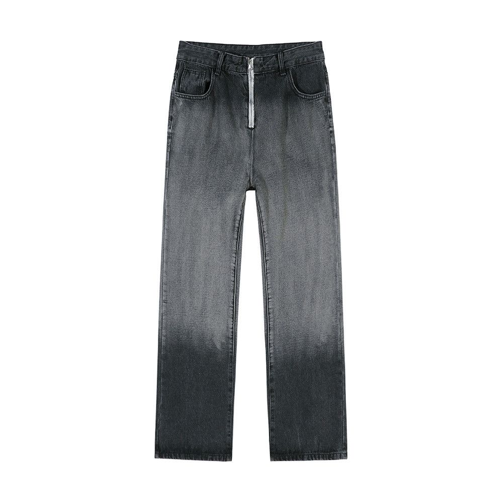 Japanese Brand × Jean Retro loose wide leg straight leg gradient jeans Size US 32 / EU 48 - 6 Thumbnail
