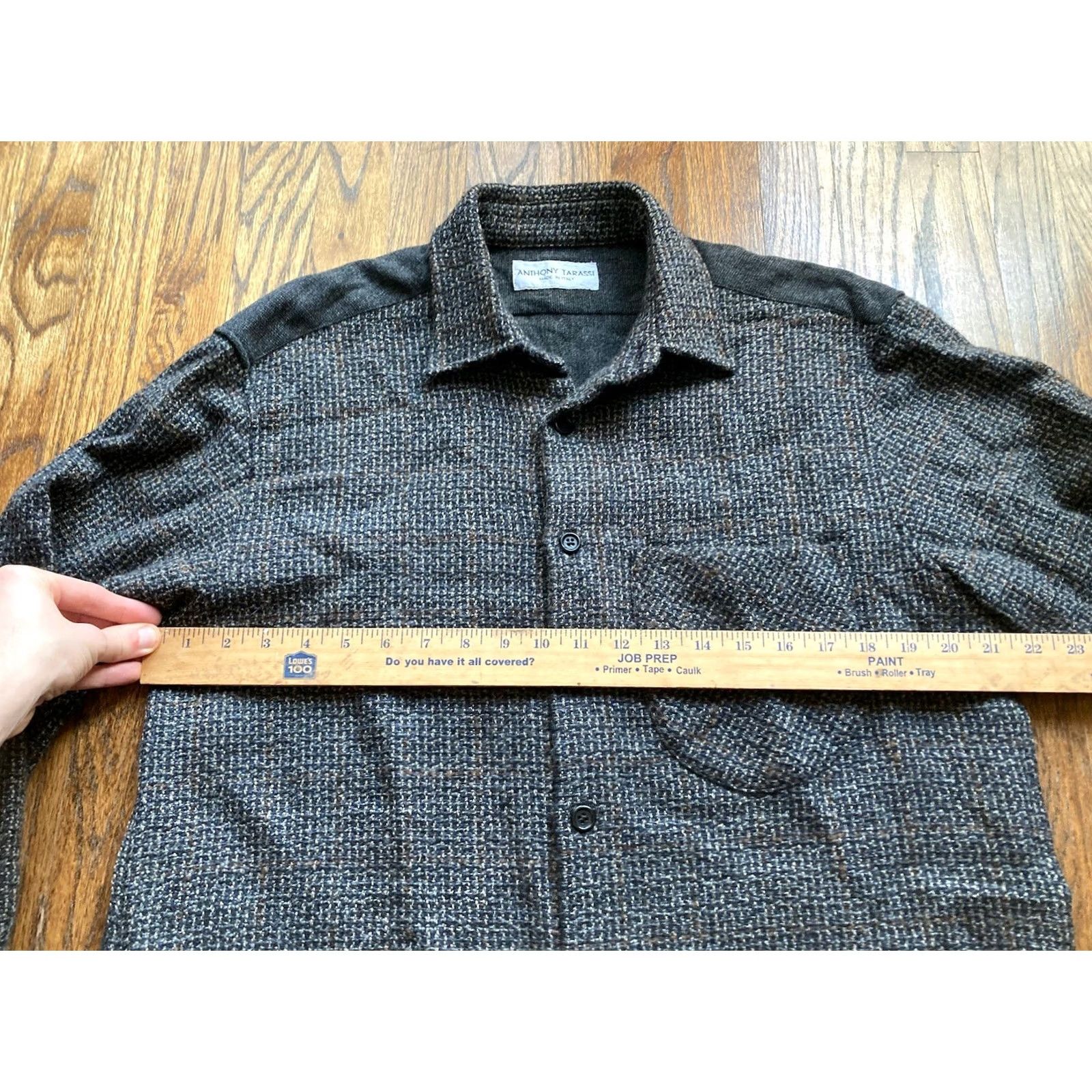 Vintage Anthony Tarassi Shirt Jacket Mens Size M Made In Italy Gray Bomber Shirt Jacket Mens Gray Knit Size US M / EU 48-50 / 2 - 6 Thumbnail