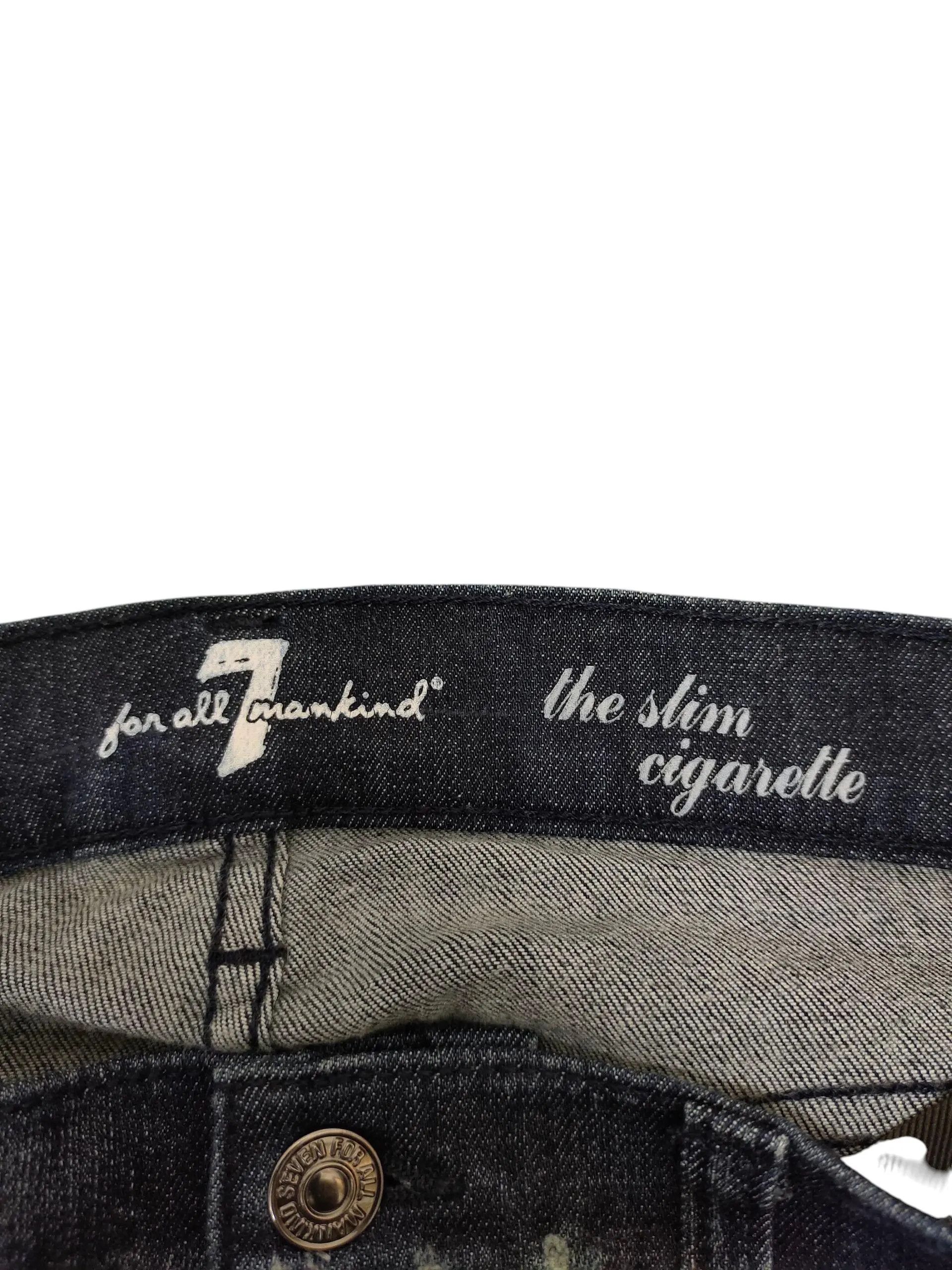 7 For All Mankind Vintage 7 For All Mankind Studded Slim Distress Jeans Size US 31 - 4 Thumbnail