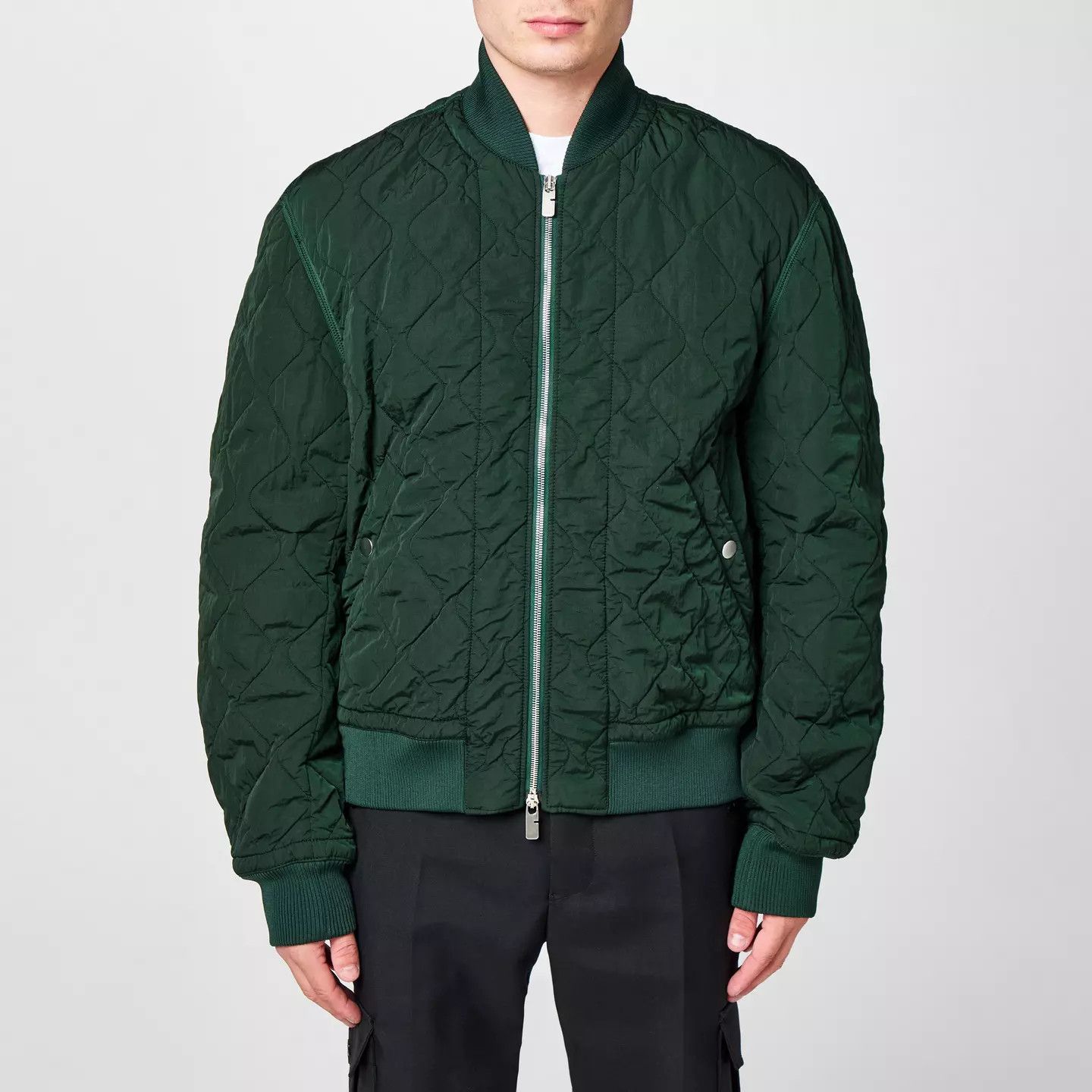 Burberry o1g2r1mq0426 Quilted Zip Jacket in Green Size US L / EU 52-54 / 3 - 2 Thumbnail