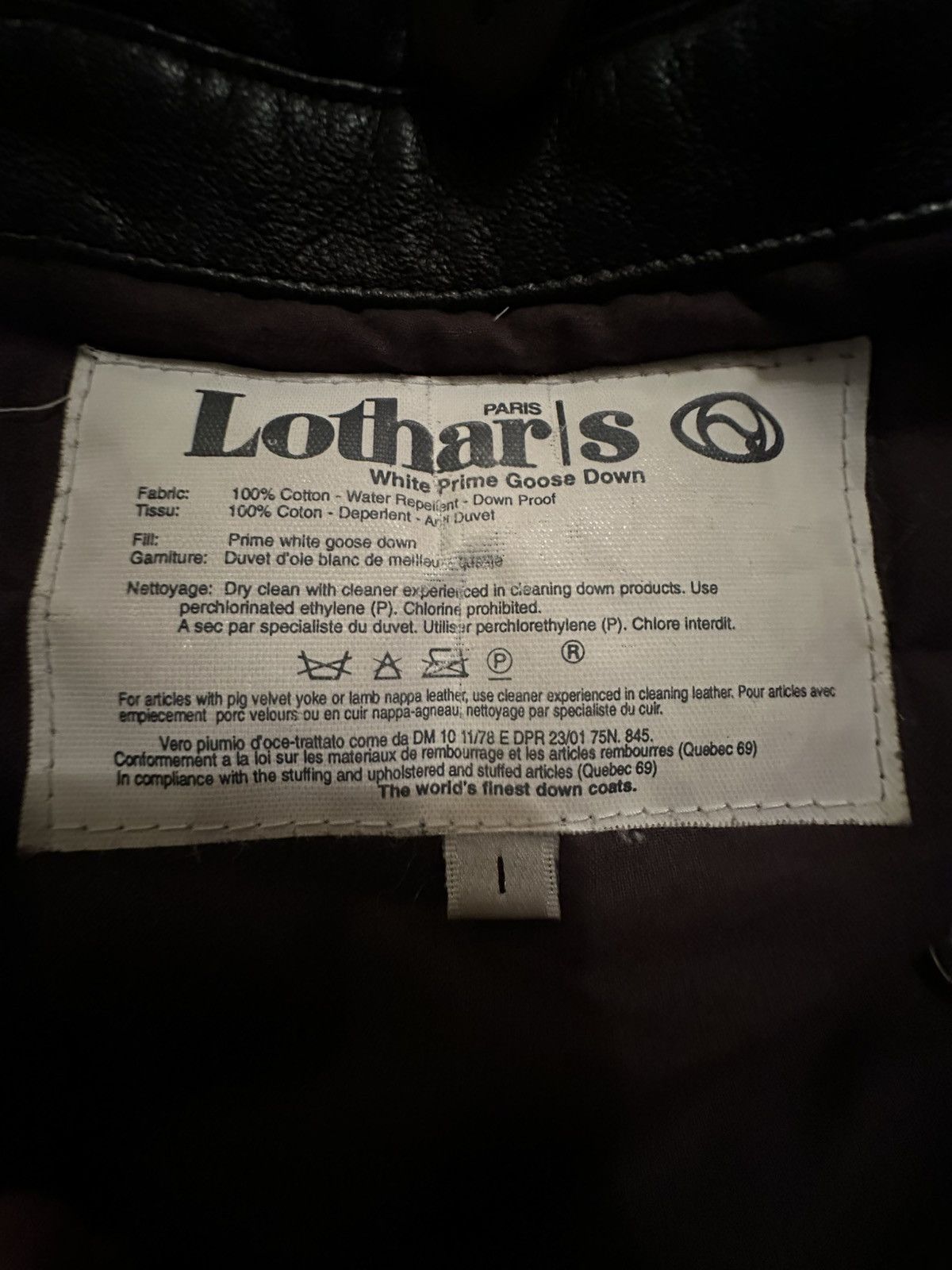 Vintage Vintage Lothar's Paris lamb leather goose down jacket Size US M / EU 48-50 / 2 - 5 Thumbnail