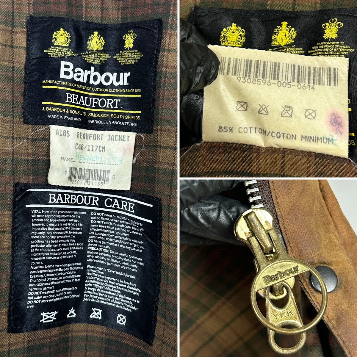 Barbour Vintage Barbour Beaufort Olive Brown Waxed Coat Jacket Size US XXL / EU 58 / 5 - 23 Thumbnail