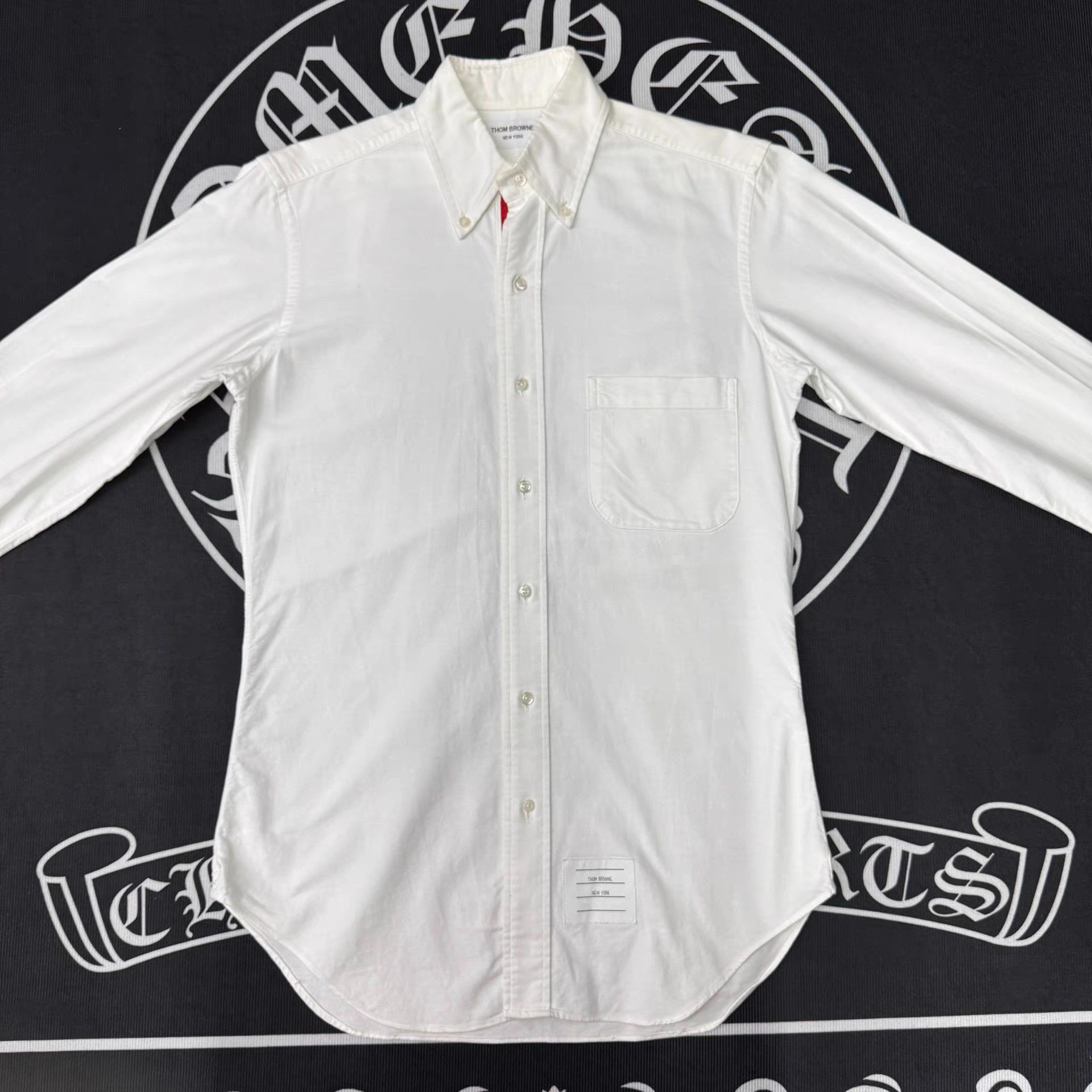 Thom Browne Thom Browne White Long Sleeve Shirt Q10 Size US M / EU 48-50 / 2 - 1 Thumbnail