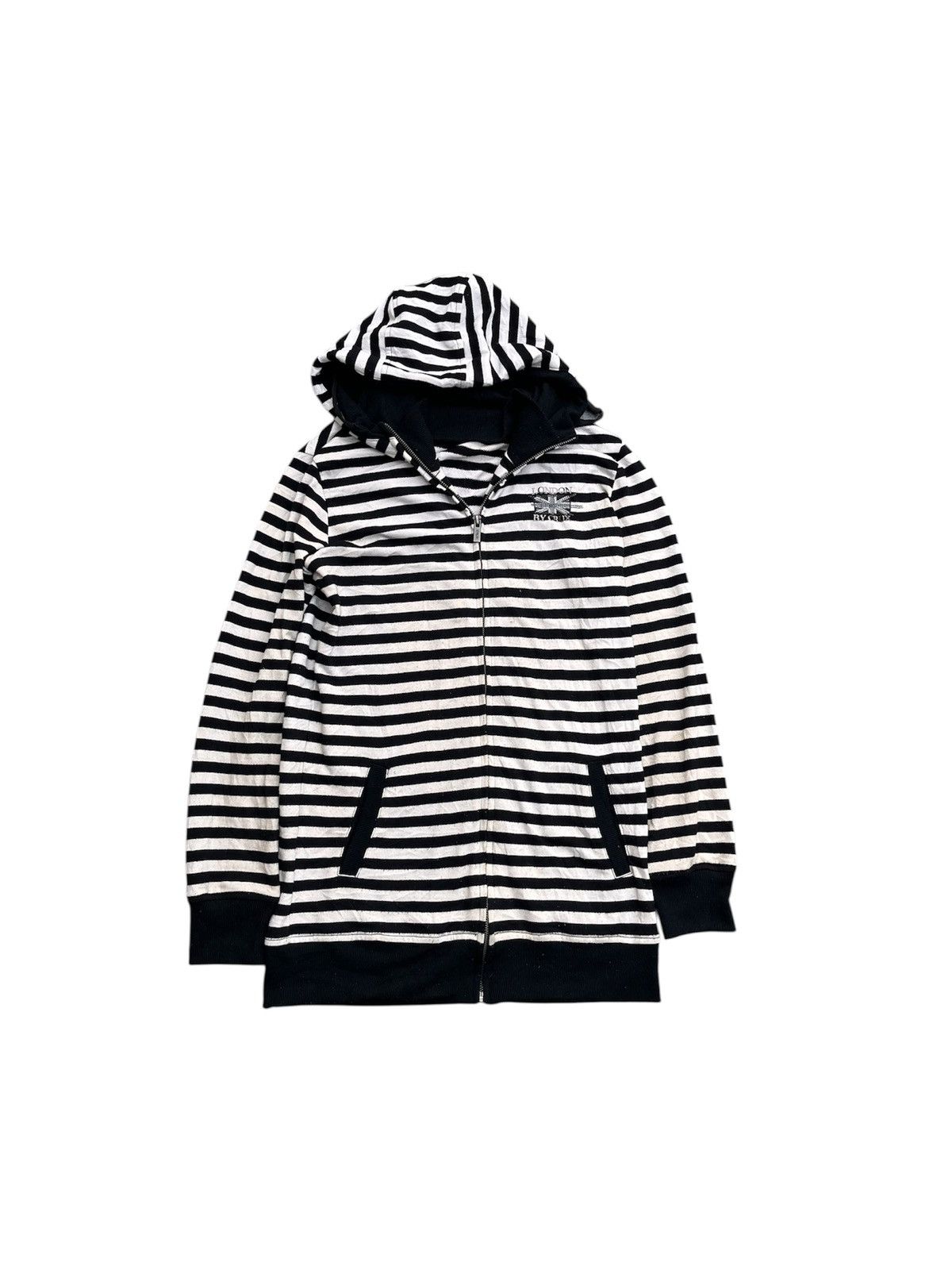 JAPENSE CRUX BRITISH ENGLAND STRIPE ZIPER HOODIE PUNK