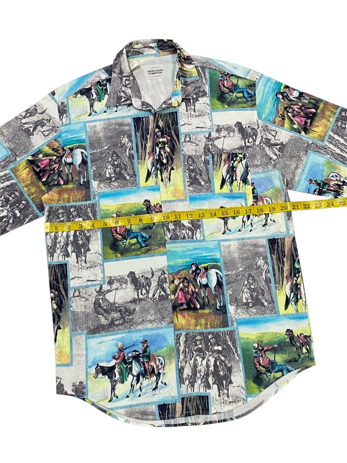 United Colors Of Benetton United Colors Of Benetton Cowboys Printed Shirt Button Ups Size US S / EU 44-46 / 1 - 11 Thumbnail