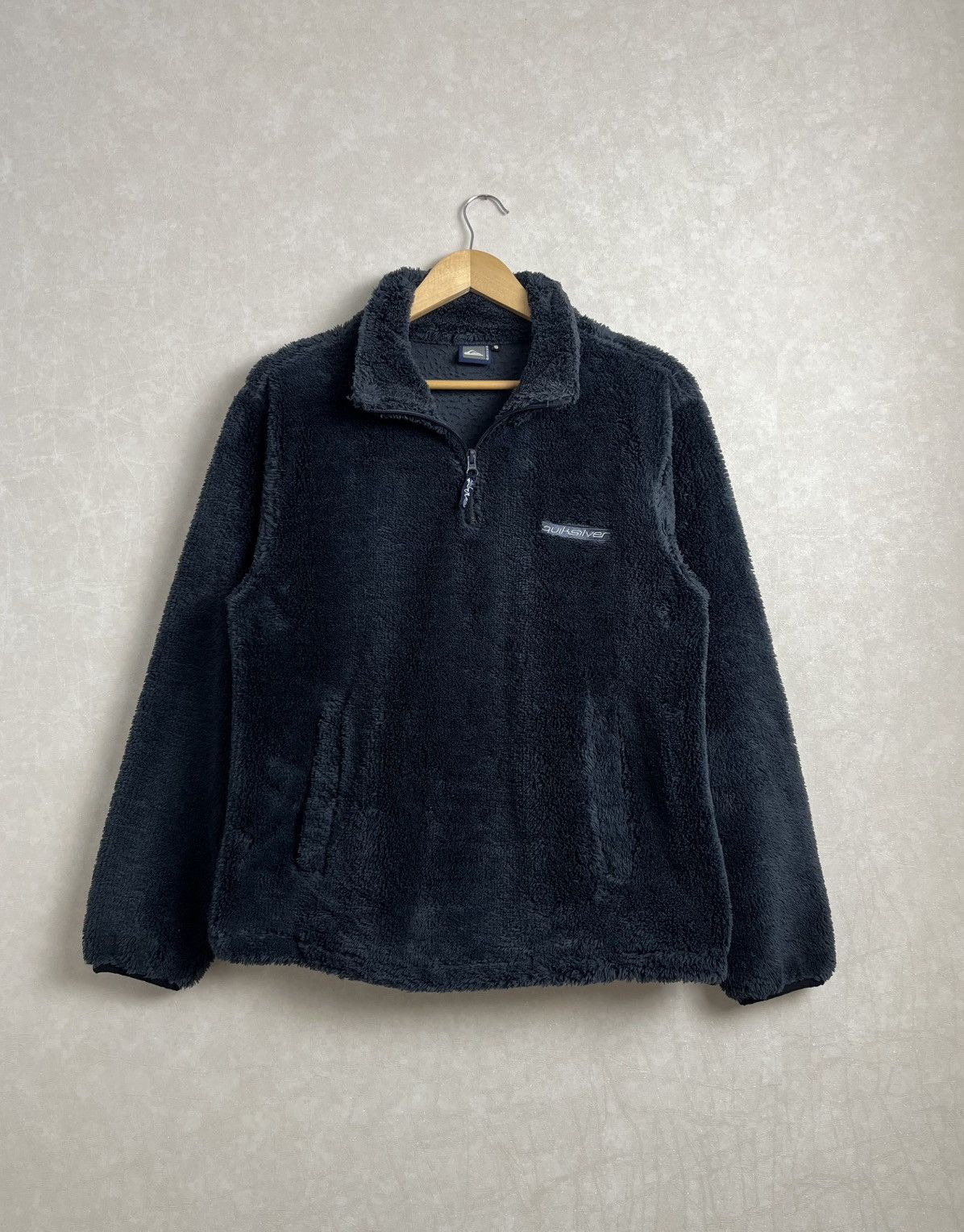 Quiksilver Vintage Quicksilver Big Logo 1/4 Zip Fleece Sweatshirt 00s Size US S / EU 44-46 / 1 - 1 Thumbnail