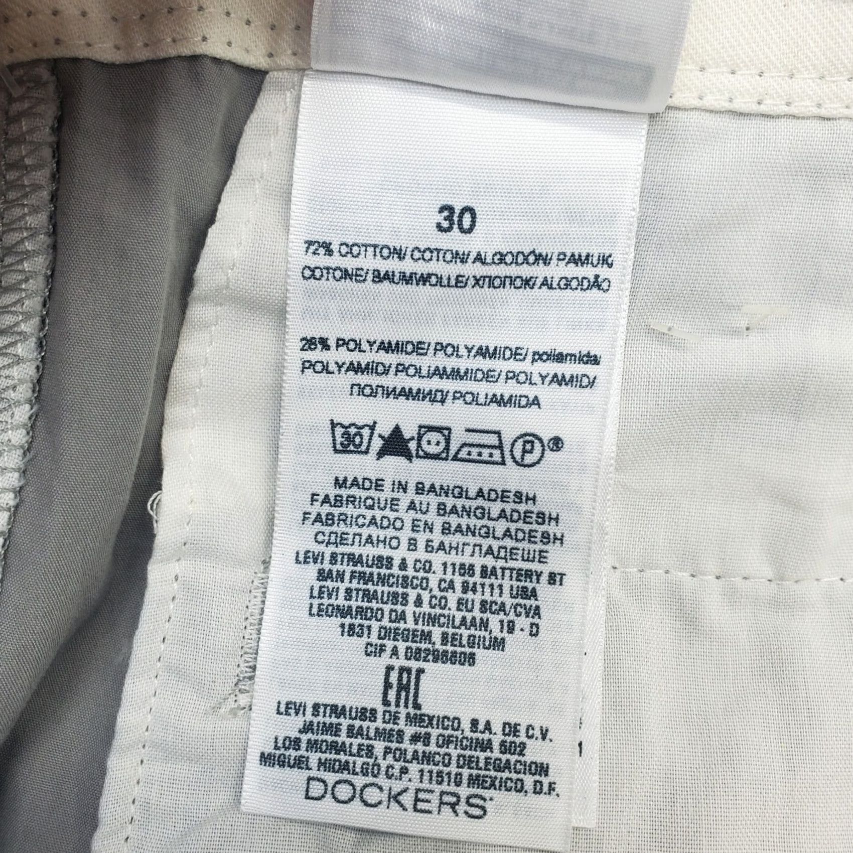 Dockers DOCKERS Mens Size 30 Gray Classic Fit Flat Front Lightweight Cargo Pocket Shorts Mens Size US 30 / EU 46 - 7 Thumbnail