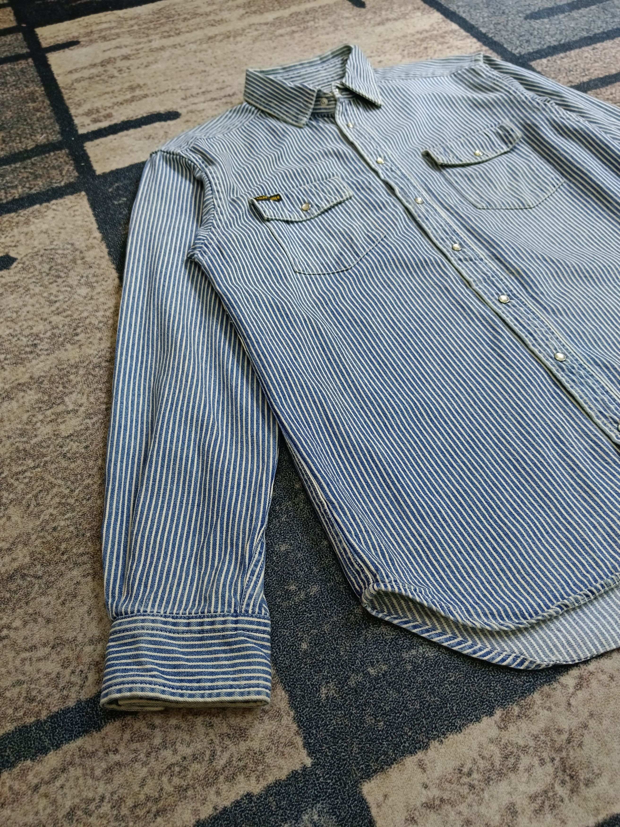 Polo Ralph Lauren VINTAGE 90s RALPH LAUREN WESTERN DENIM HICKORY STRIPE Size US S / EU 44-46 / 1 - 4 Thumbnail
