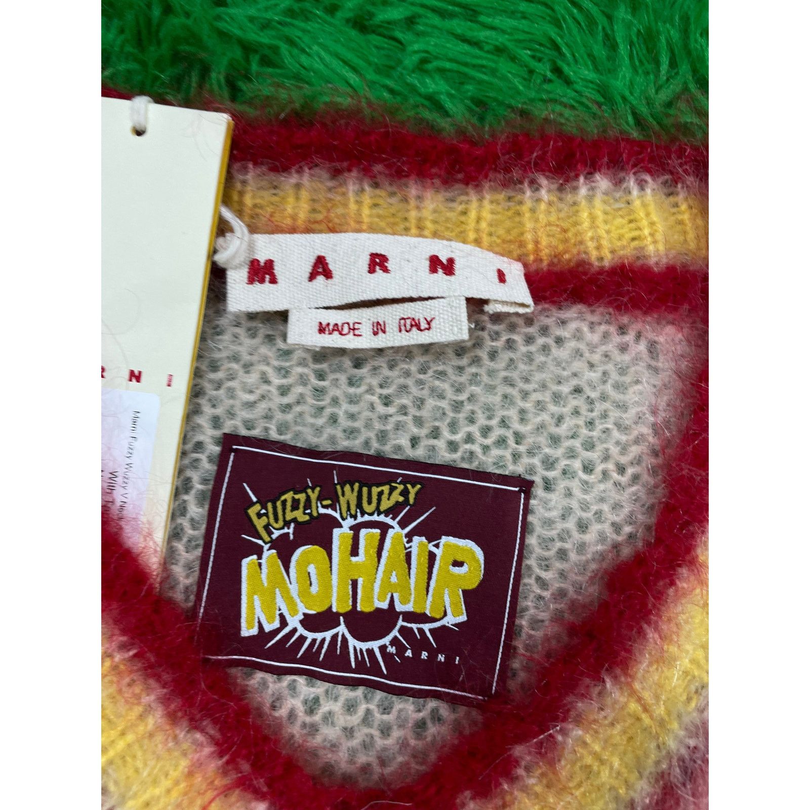Marni Marni Fuzzy Wuzzy V-Neck Sweater Tan 52 New Size US L / EU 52-54 / 3 - 2 Thumbnail