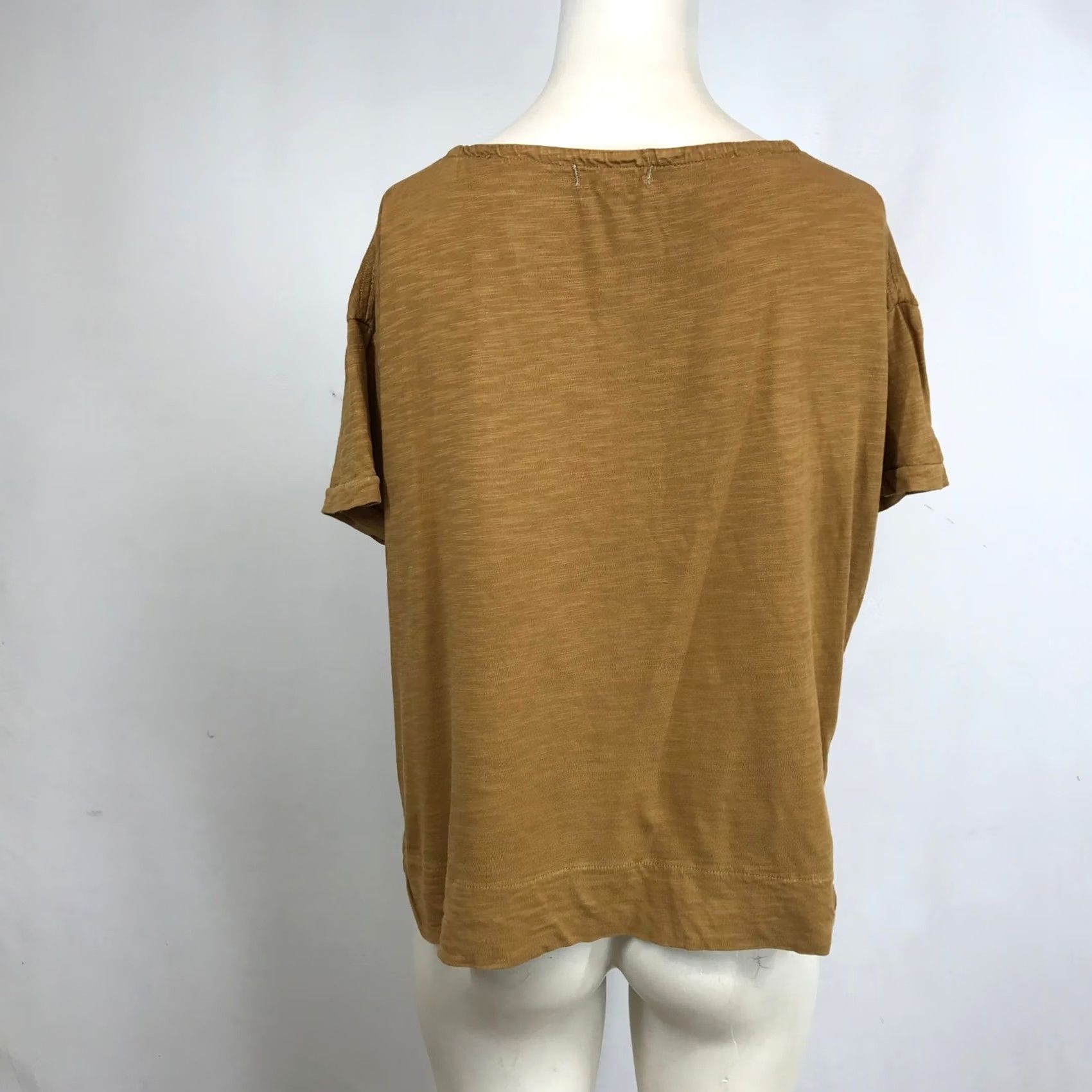 Alex Mill ALEX MILL Cotton T-Shirt Slub Crew Neck Short Sleeve Ochre Yellow Women S Small Size S / US 4 / IT 40 - 5 Thumbnail