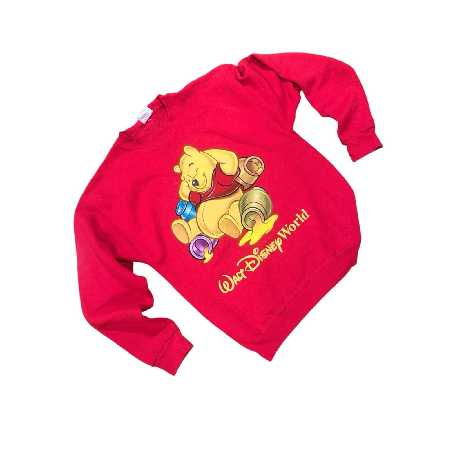 Disney VINTAGE Disney World Winnie the Pooh Red Crewneck Sweatshirt Size L Mens Sweatshirt Pooh Graphic Print 90s pullover Size US L / EU 52-54 / 3 - 3 Thumbnail