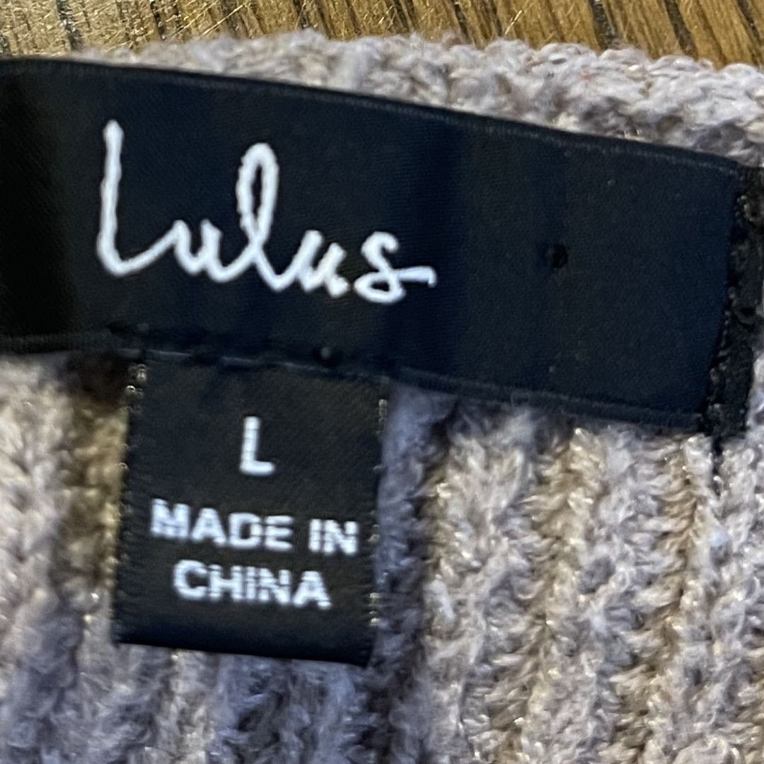 Lulus Ribbed VNeck Oversized Relaxed Pullover Sweater Large Casual Size L / US 10 / IT 46 - 3 Thumbnail